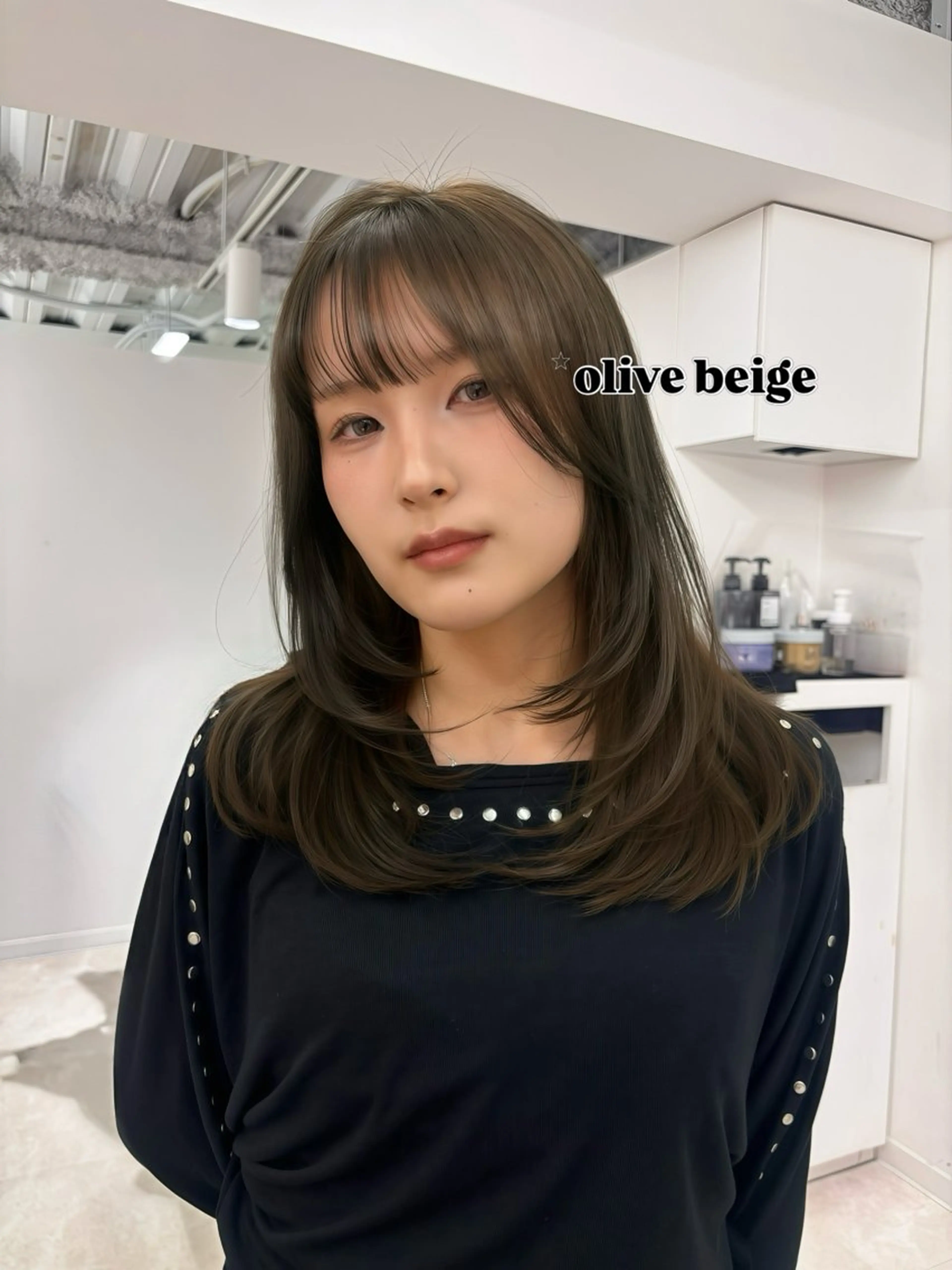 ミディアム ヘアカラー YOLO 渋谷 nanamiのヘアスタイル