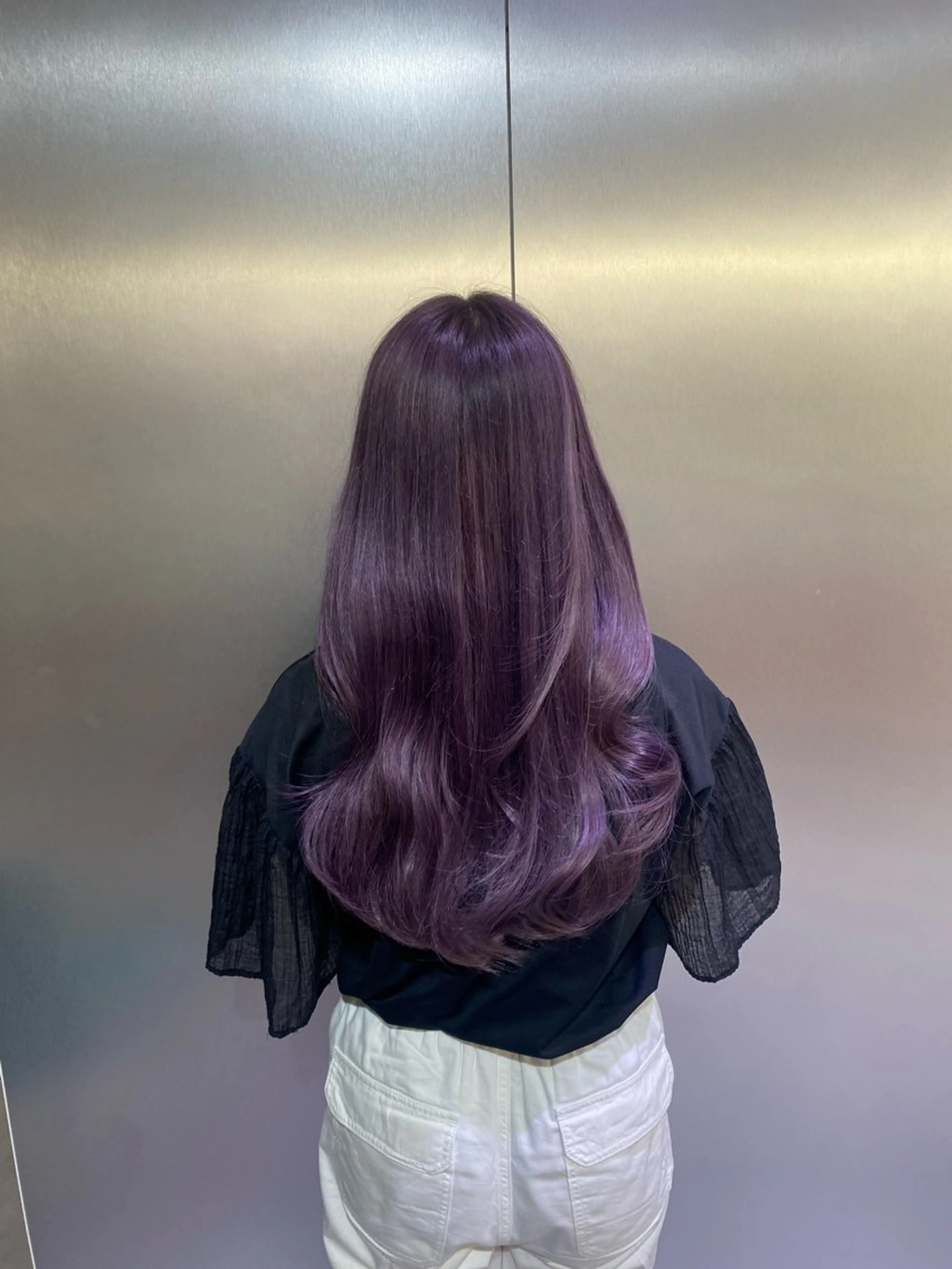 ロング カラー 薮本 真優のヘアスタイル