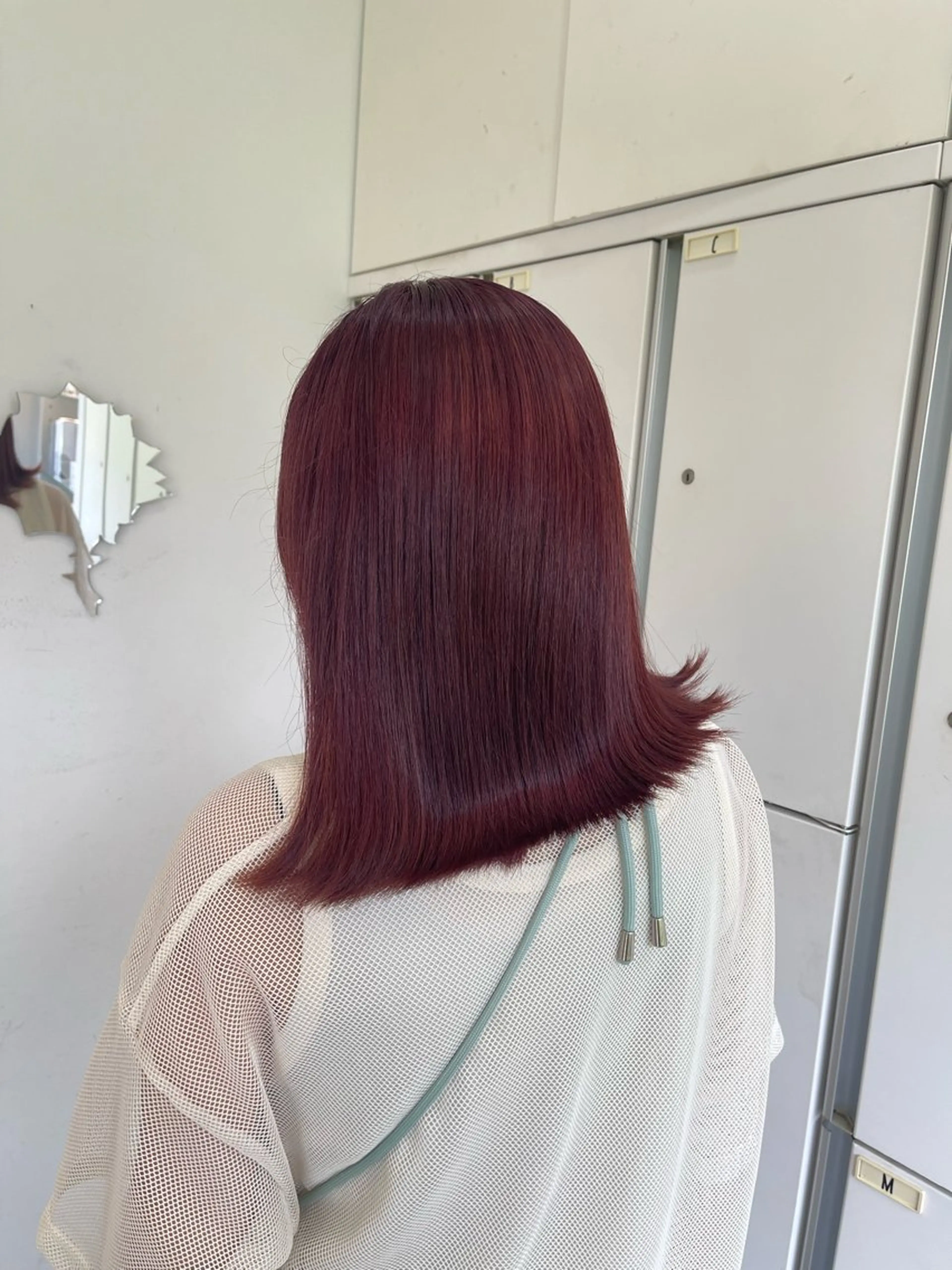 ミディアム カラー HAIR&MAKE EARTH若葉台店所属・ICHIRI" 艶カラー/縮毛矯正のヘアスタイル