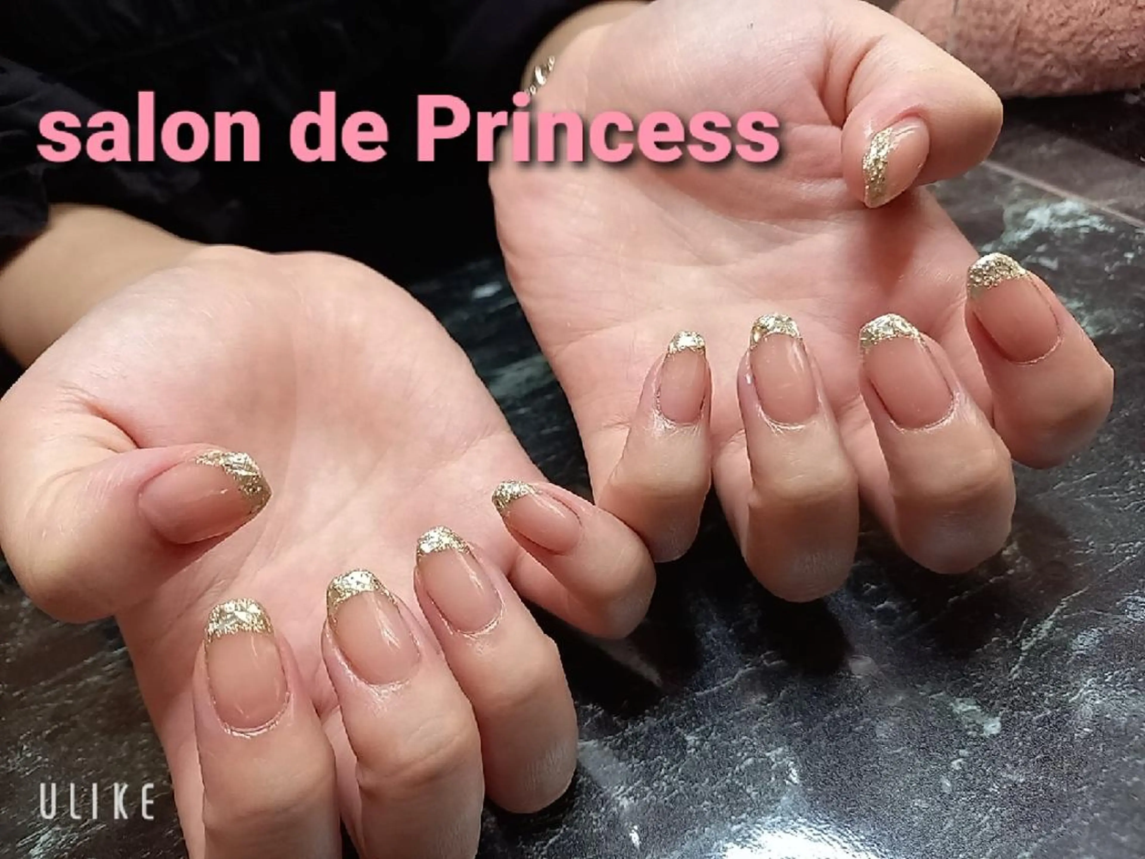 ネイル フレンチネイル ガラスフレンチ salon de Princess所属・salon de  Princessのネイルデザイン