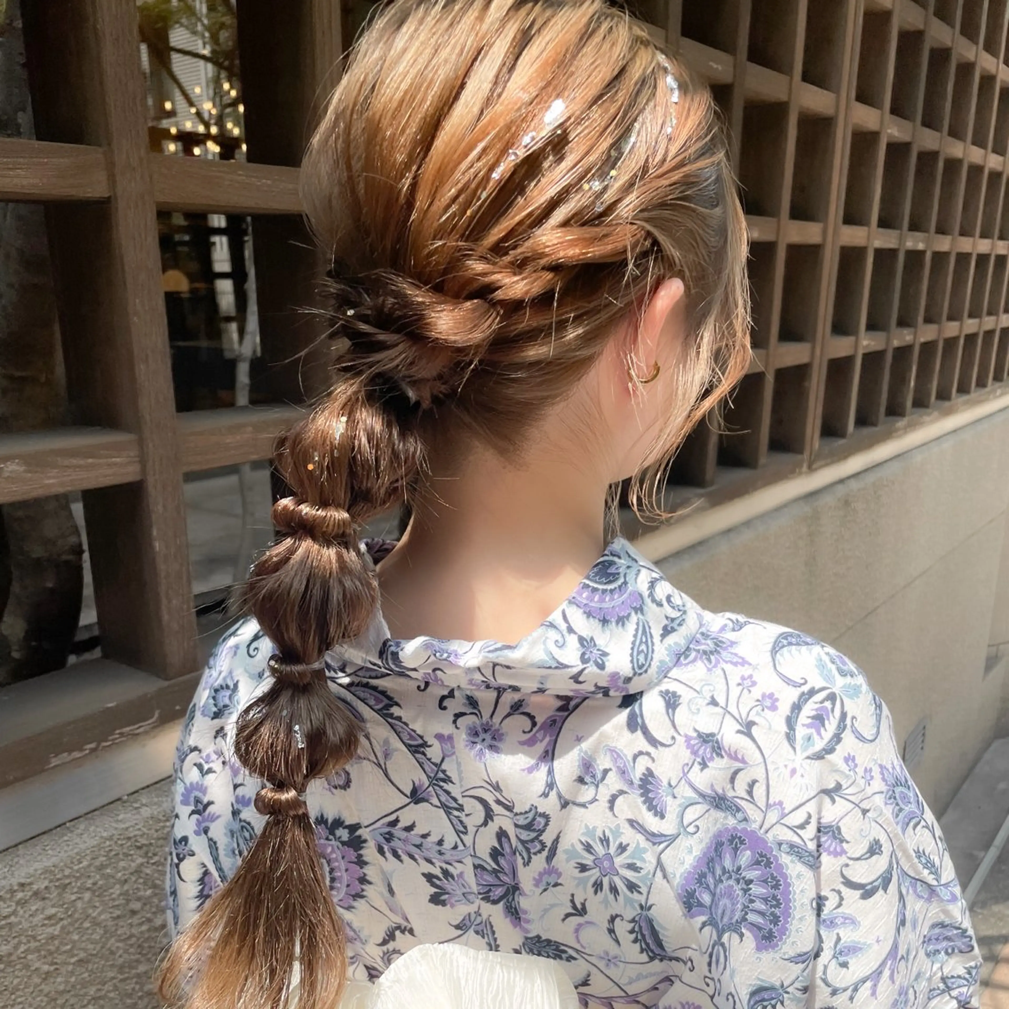 ヘアアレンジ ヘアセット ミディアム/顔周り/ ベージュ🌼mayuのヘアスタイル