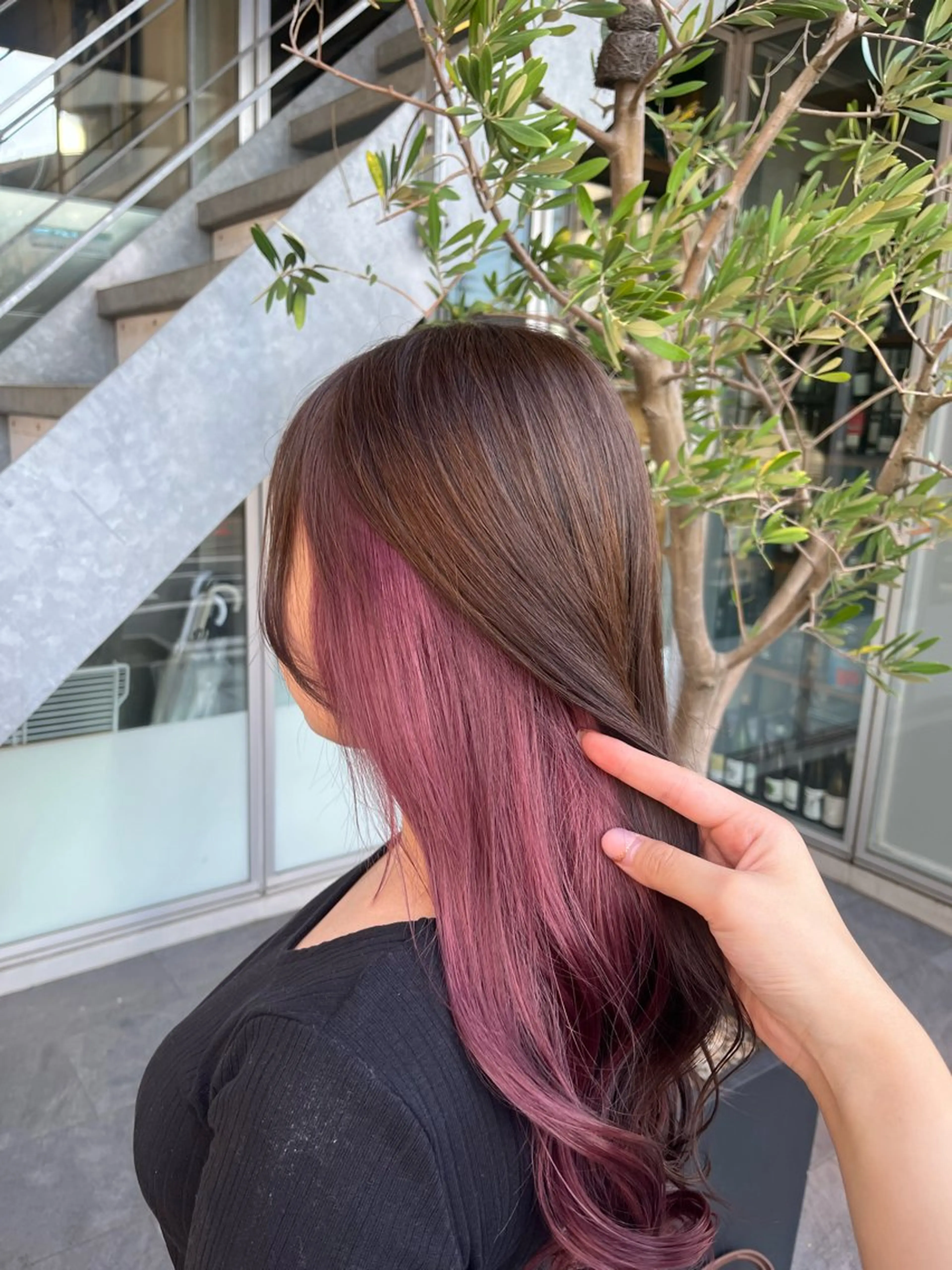 カラー ブリーチ ピンクカラー ヘアカラー 和泉田 真白のヘアスタイル