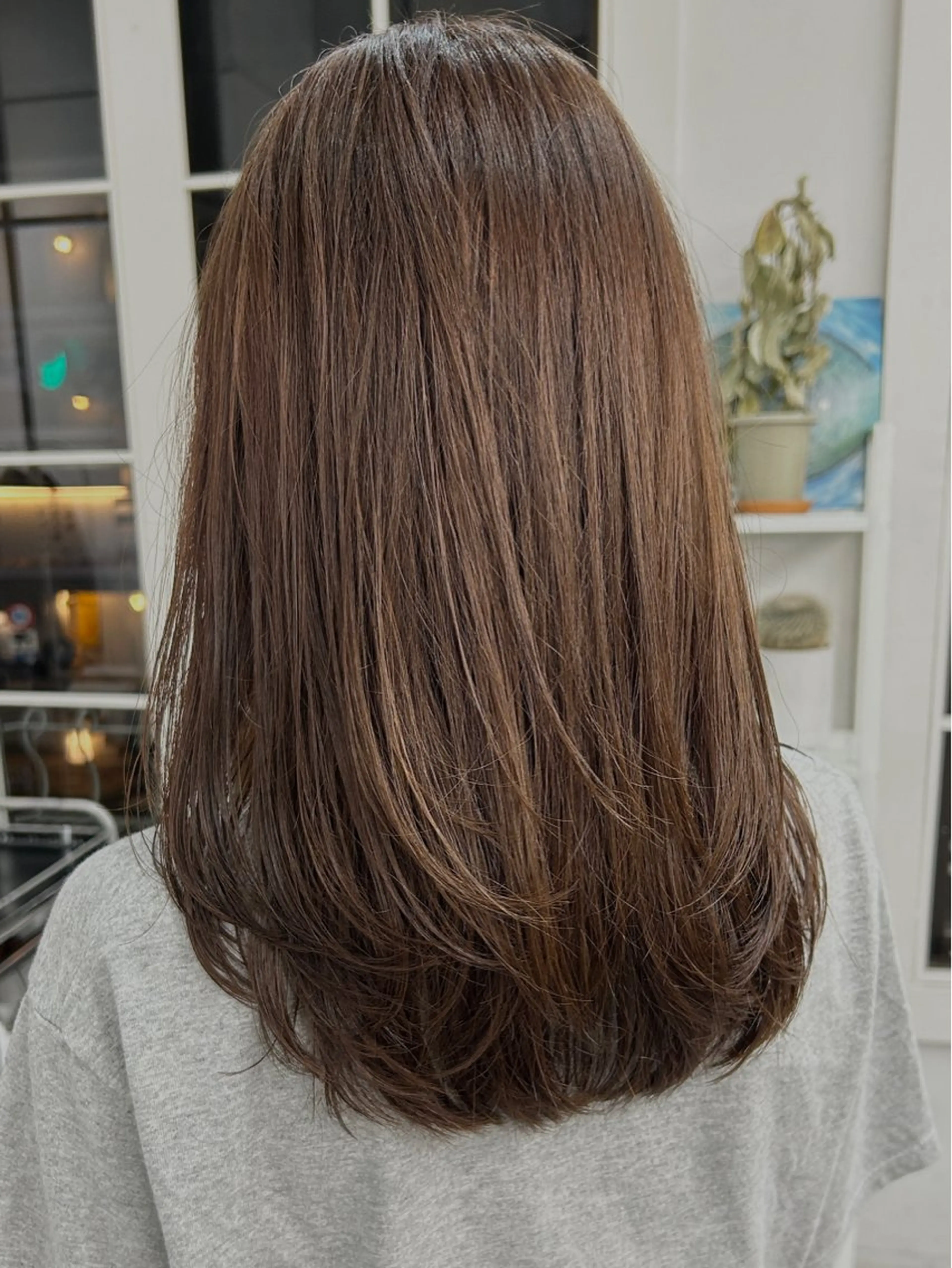ロング カラー カット ヘアカラー トリートメント レイヤーボブ/ 艶カラー/サナ🌼のヘアスタイル