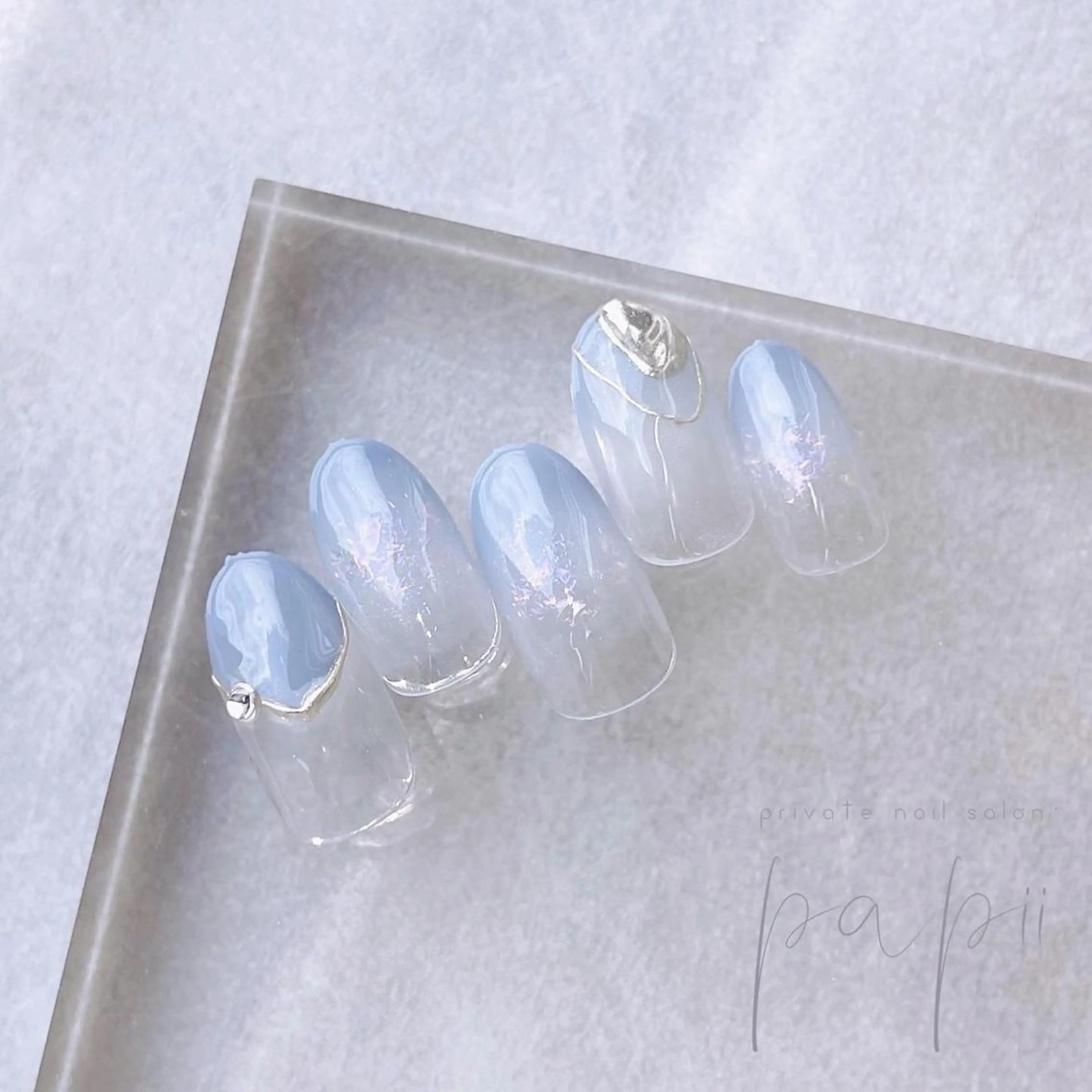 ネイル フレンチネイル グラデーション シンプルネイル ハンドネイル private nail salon papii所属・papii☆ kurodaのネイルデザイン