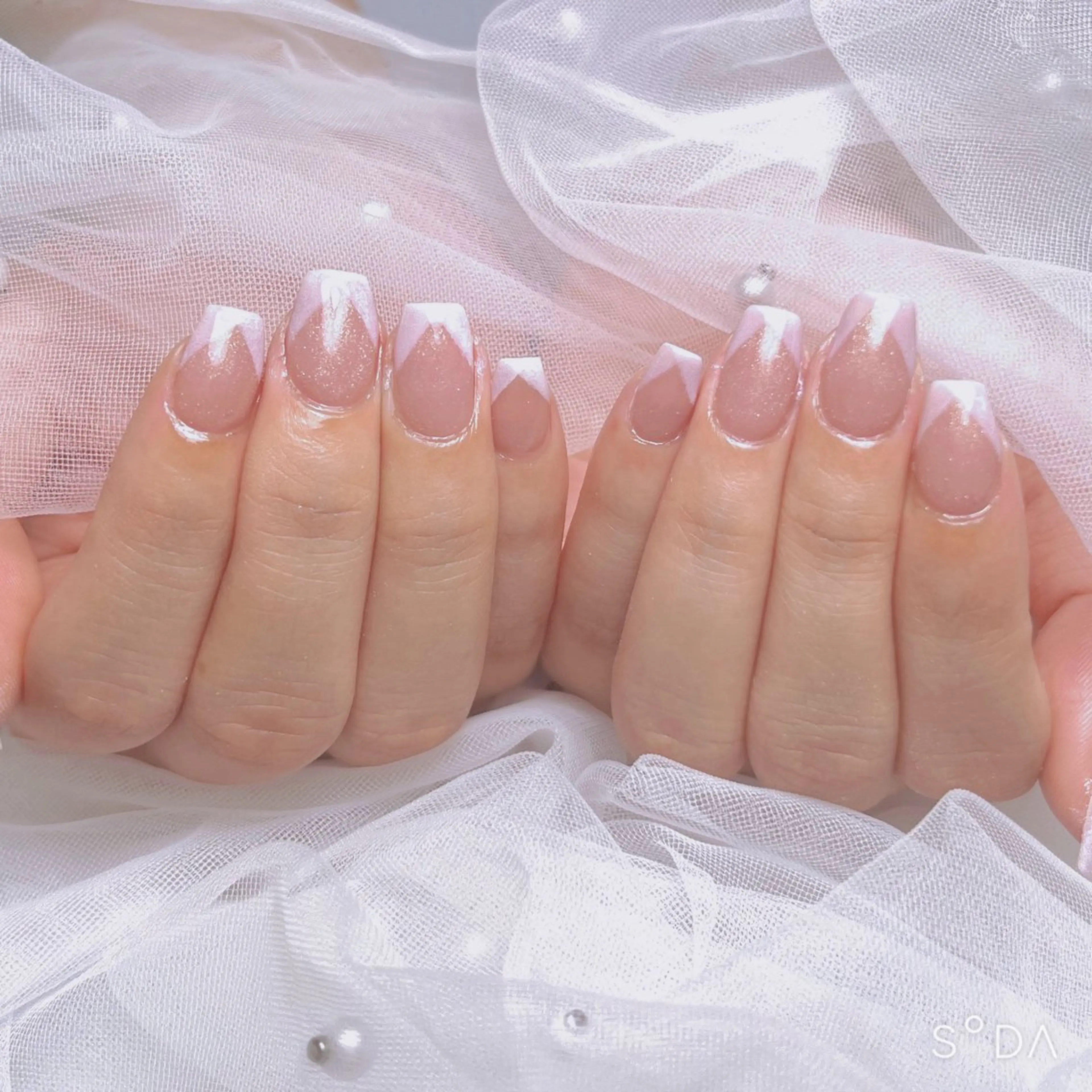 ネイル フレンチネイル エルバイノリコ加藤 パラジェル取り扱い店のネイルデザイン