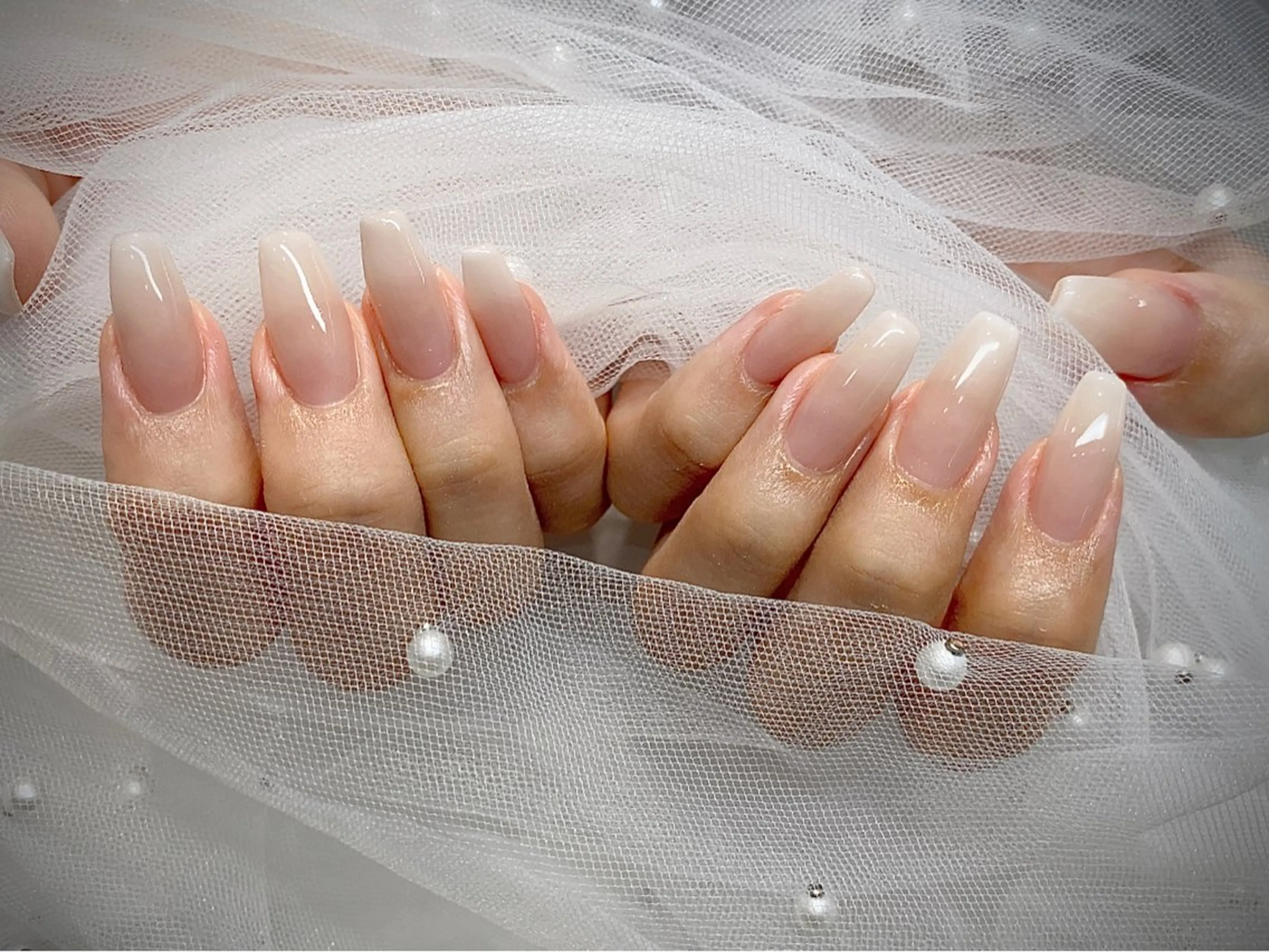 ネイル I-nailロング /ワンホン/キラキラのネイルデザイン