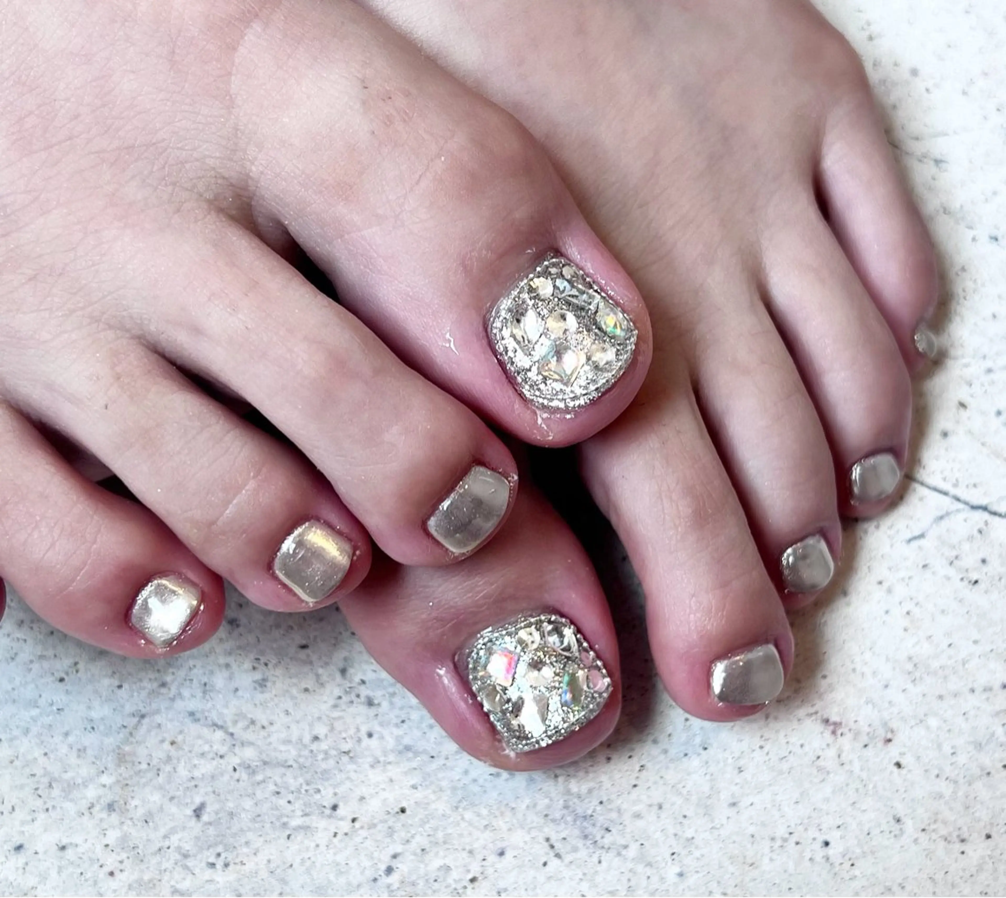 ネイル フットネイル ミラーネイル ストーンネイル charmant nailのネイルデザイン
