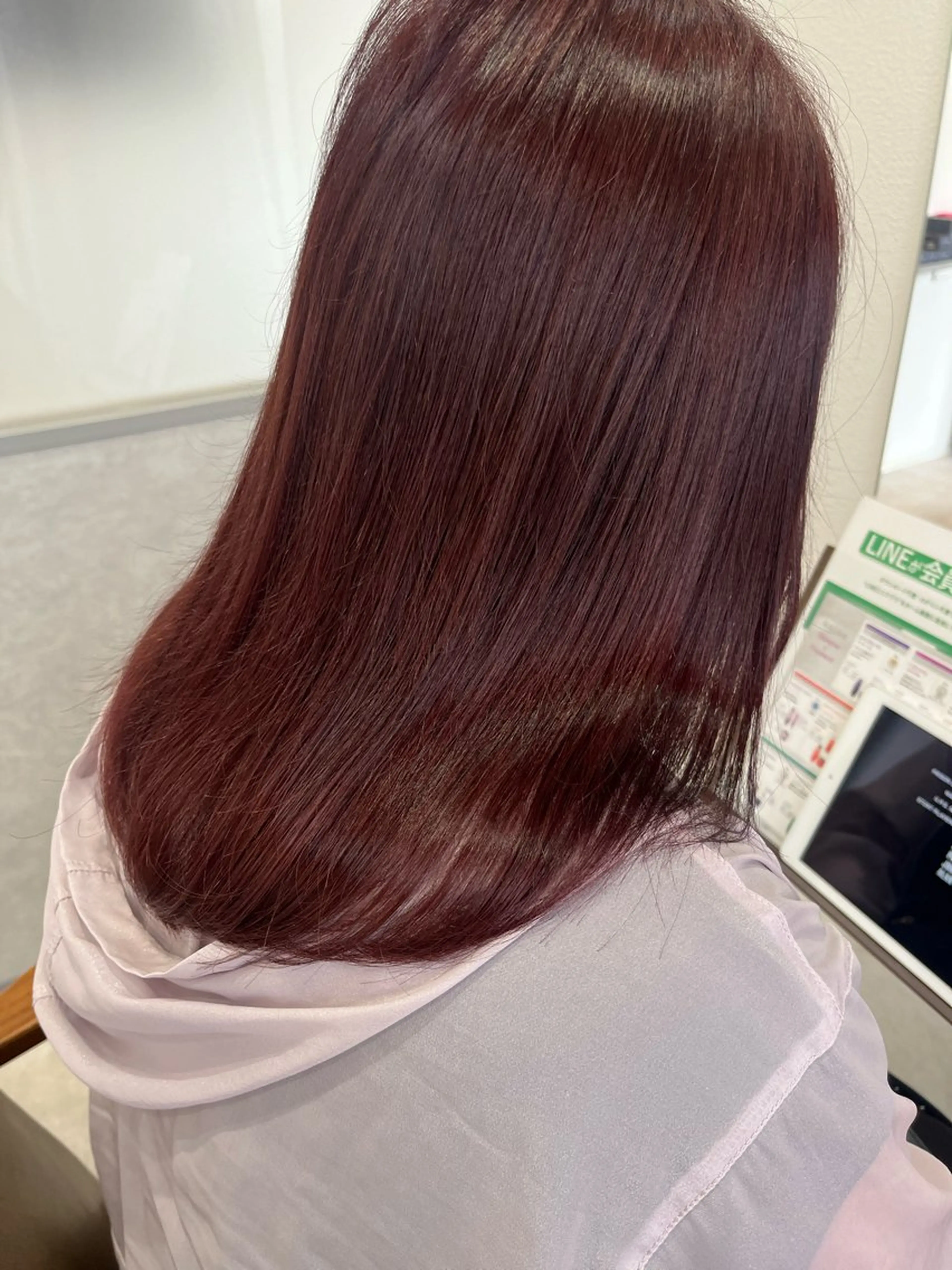 セミロング カット ヘアカラー 暖色＊ベージュ ＊くらたあやかのヘアスタイル