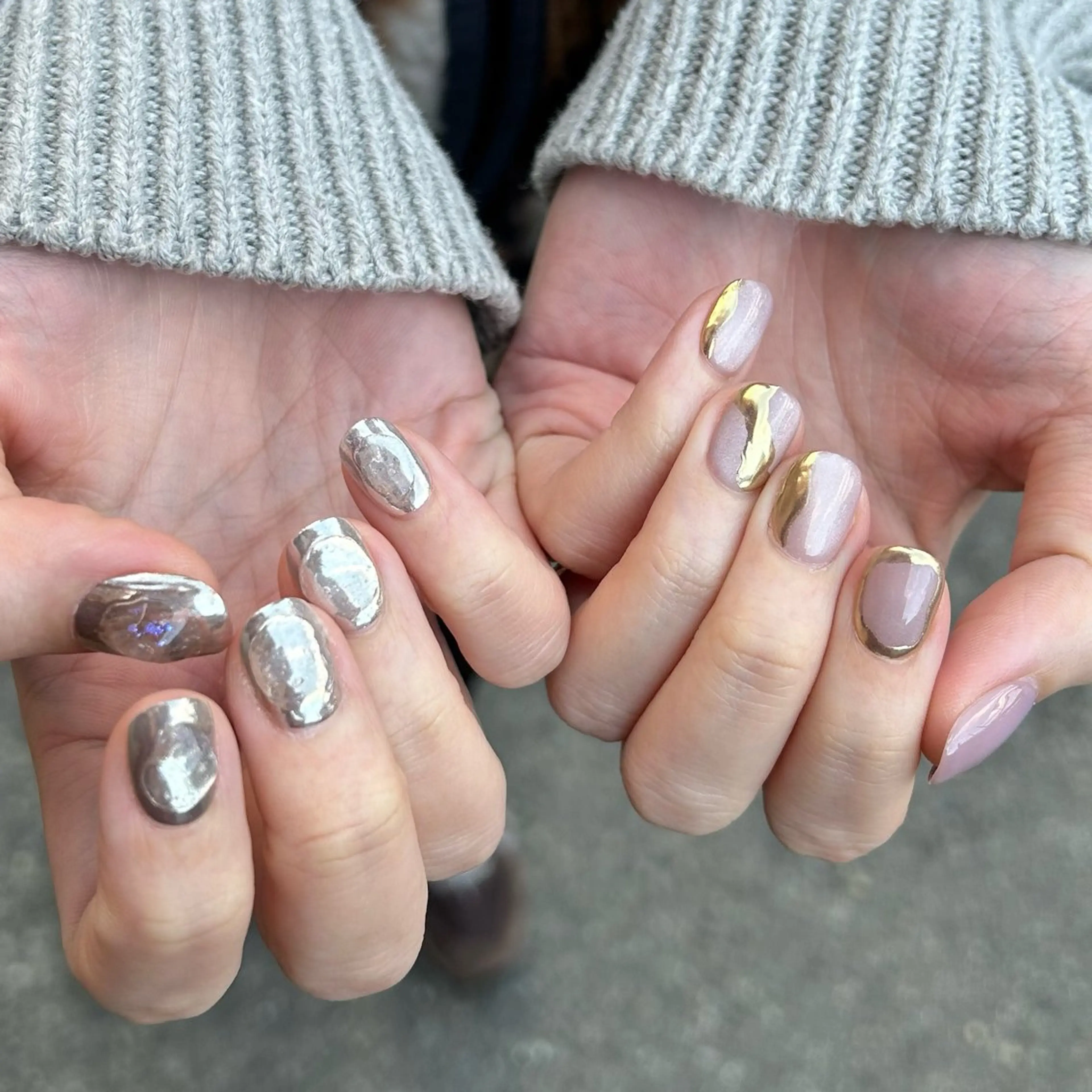 ネイル ミラーネイル ニュアンスネイル M. nailのネイルデザイン
