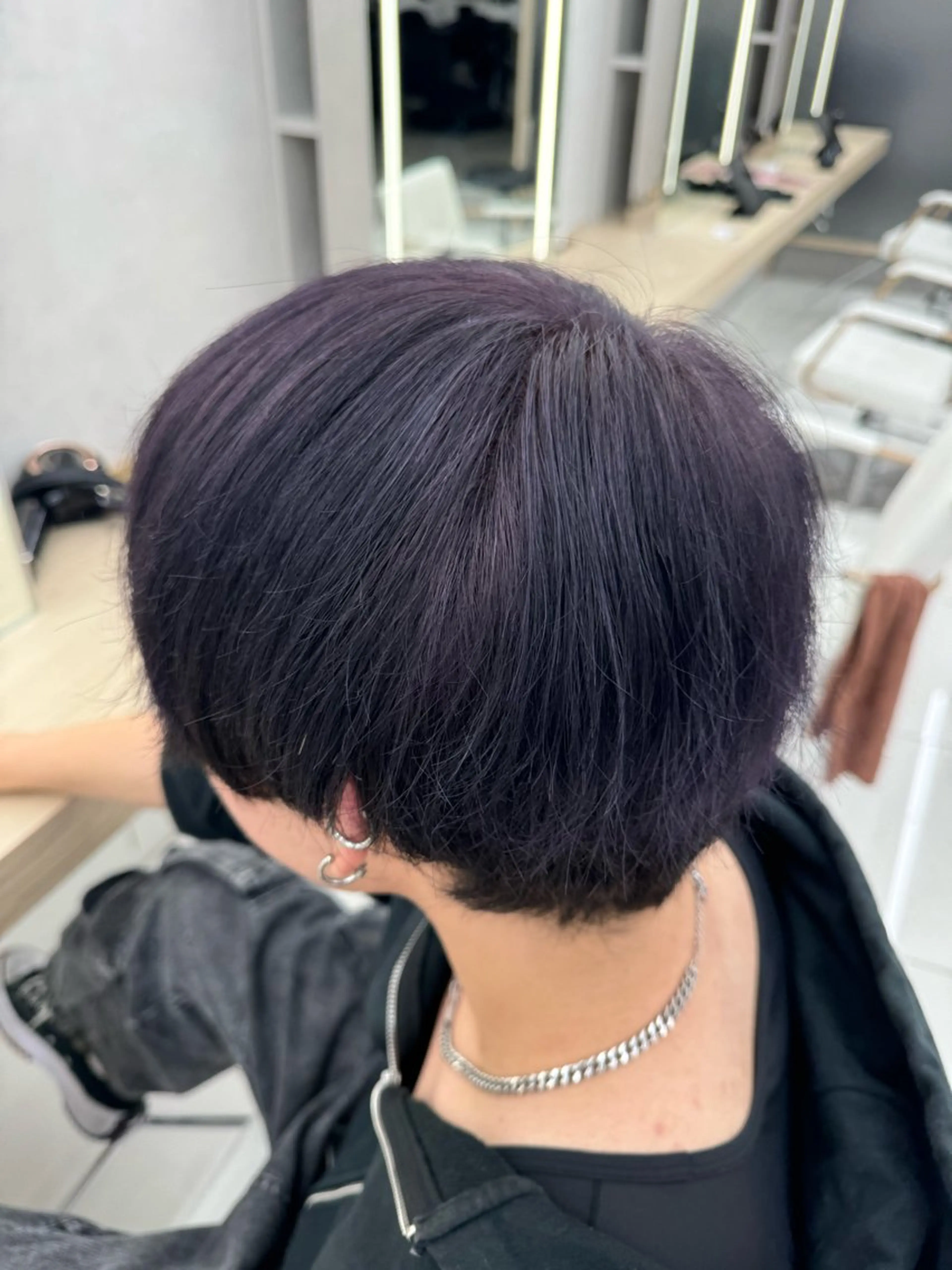 ミディアム ヘアカラー 顔まわりカット/ カラー/西野和裕のヘアスタイル