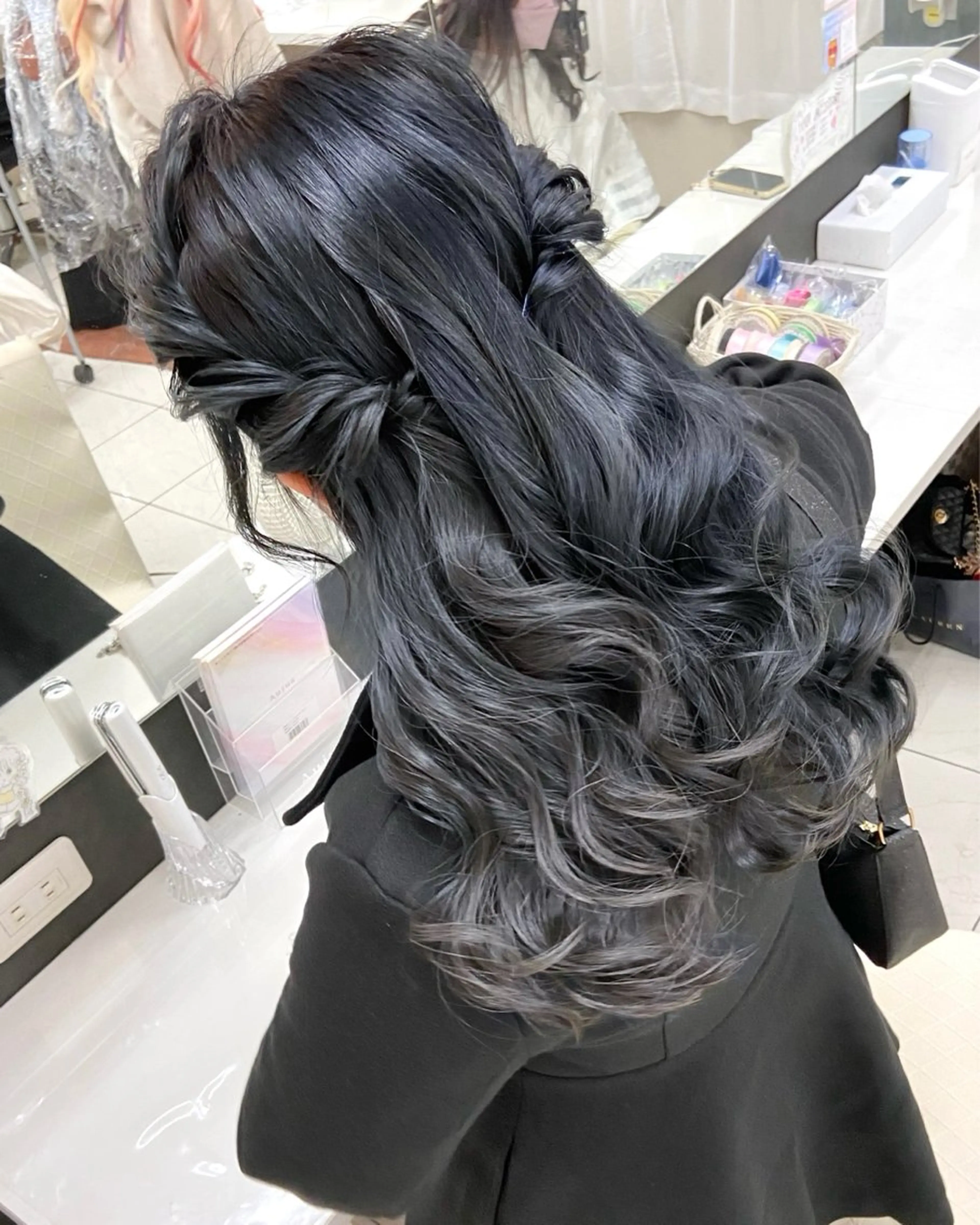 ヘアアレンジ ヘアセット LANDS所属・nanaka 🤍韓国ワンホンヘアのヘアスタイル