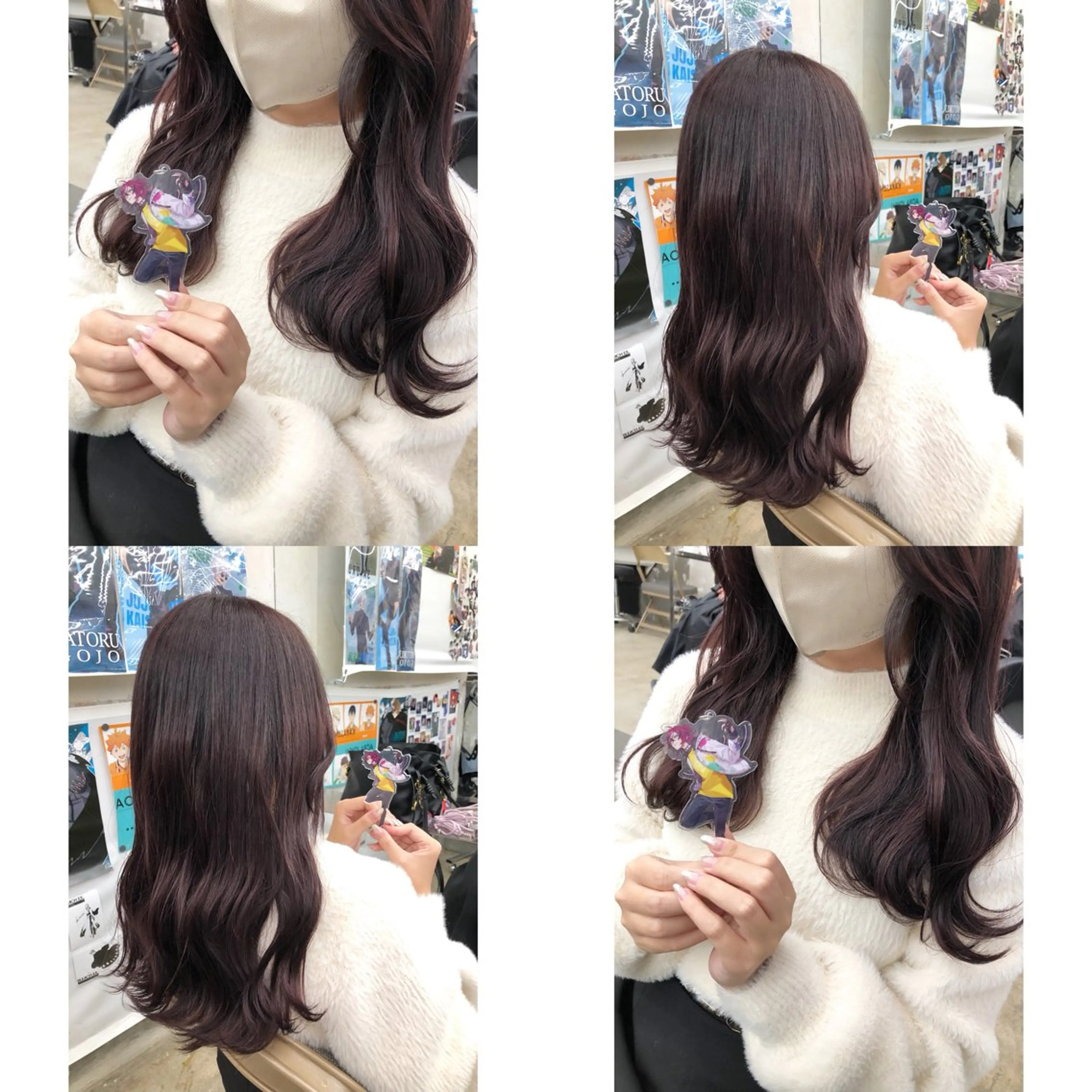 セミロング カラー パープルカラー カット ヘアカラー トリートメント 推しカラー✨ オタク美容師ユウカのヘアスタイル