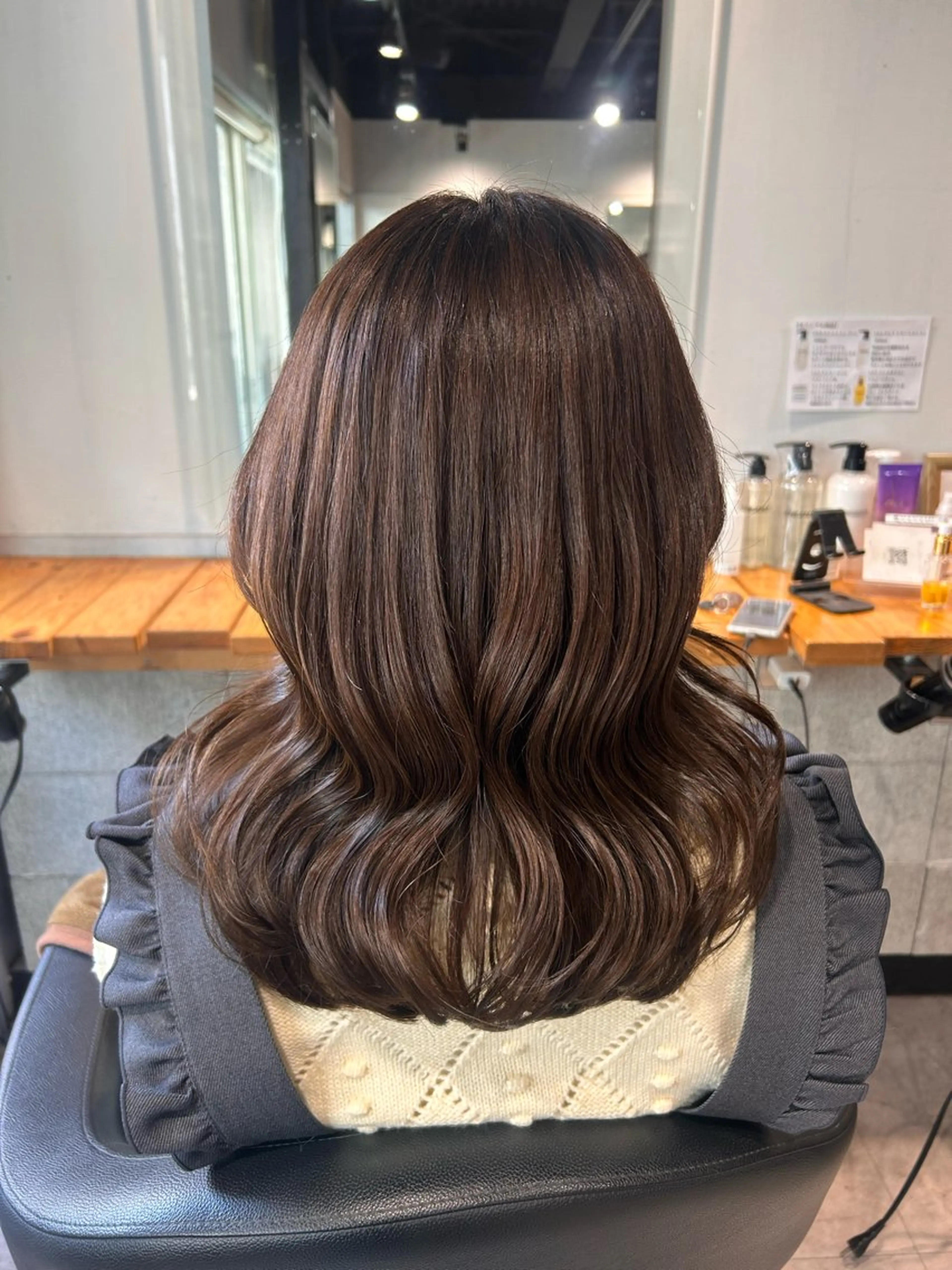 セミロング ヘアカラー トリートメント ヘッドスパ 韓国Style♡ Nanami🇰🇷のヘアスタイル