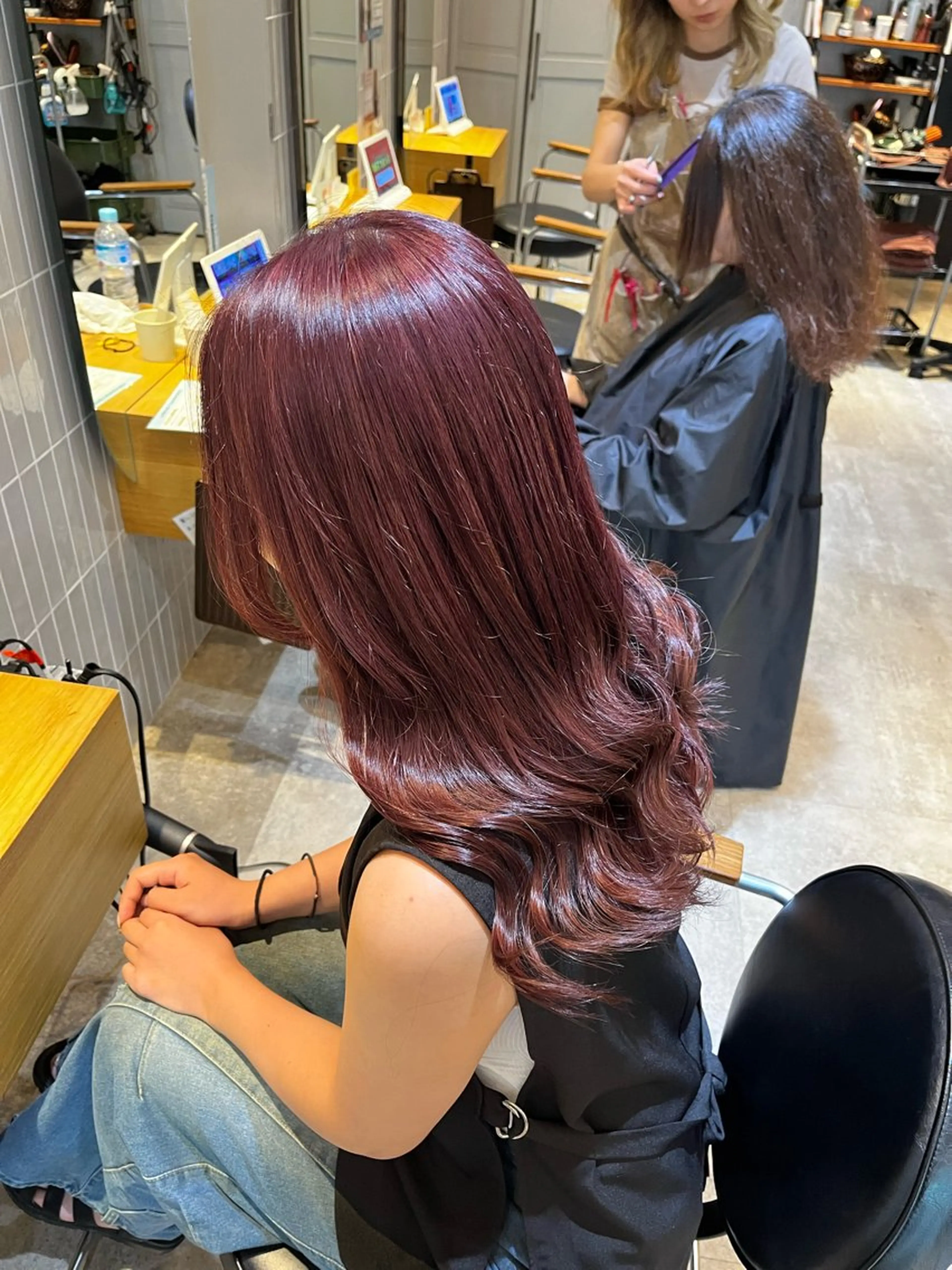 ロング カラー ヘアカラー トリートメント ラフィスヘアードープ所属・👑髪質改善wカラー /ハイトーン/アユカのヘアスタイル