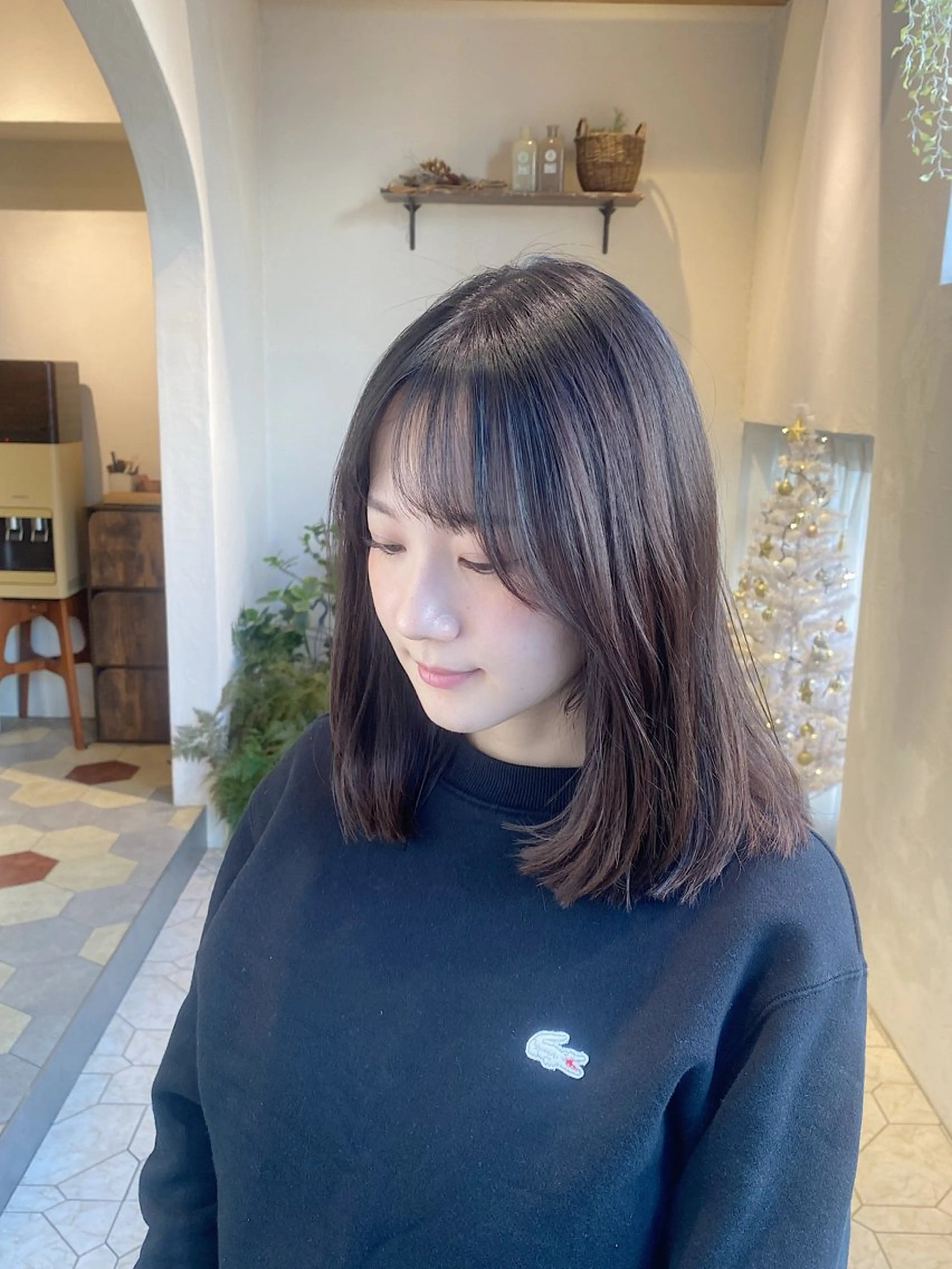 セミロング カット トリートメント 艶髪/艶カラー/縮毛 /   タキダのヘアスタイル