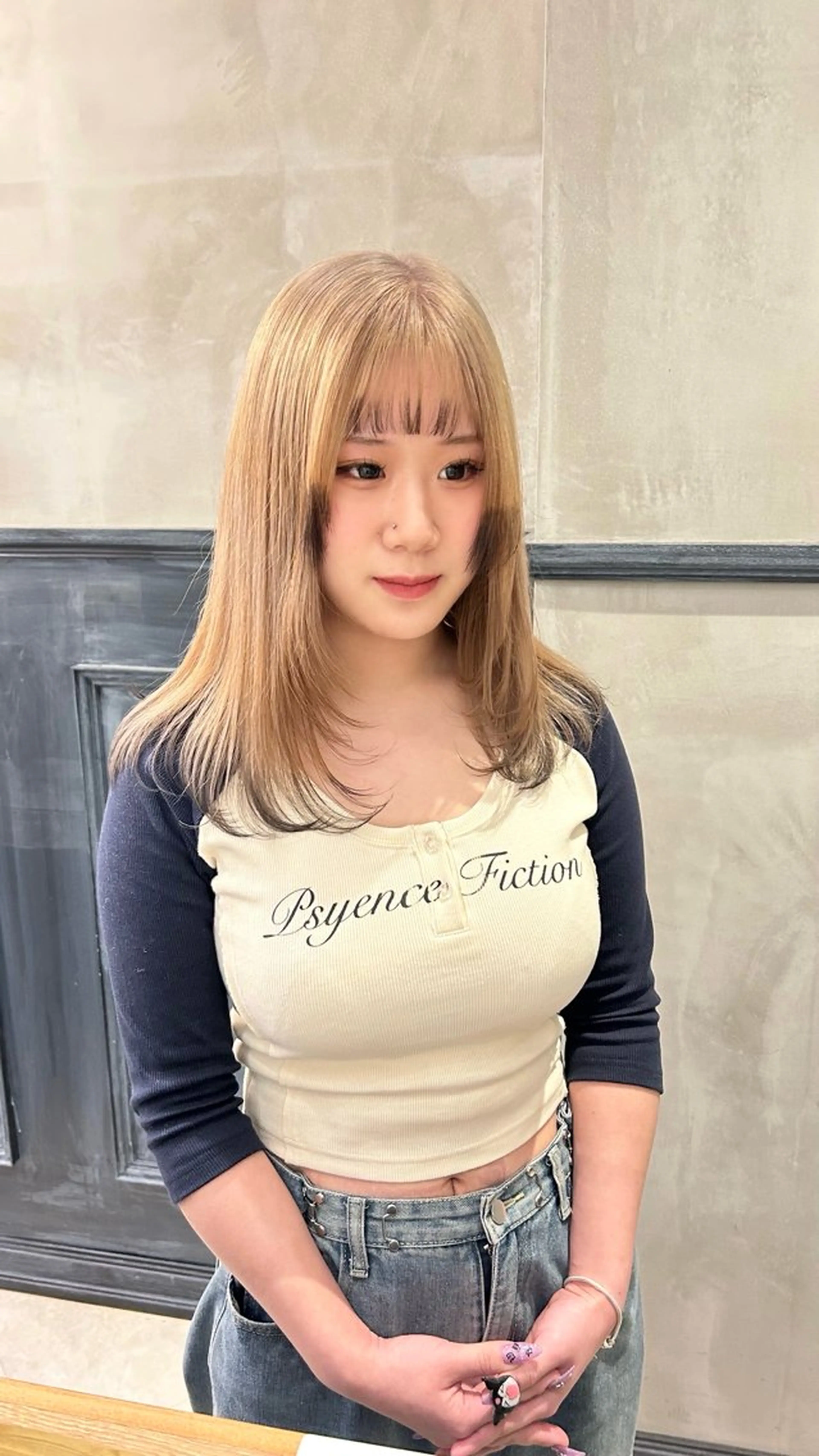 セミロング カラー Blanche by artina川崎店所属・ゆう🫧 透明感/ハイトーンのヘアスタイル