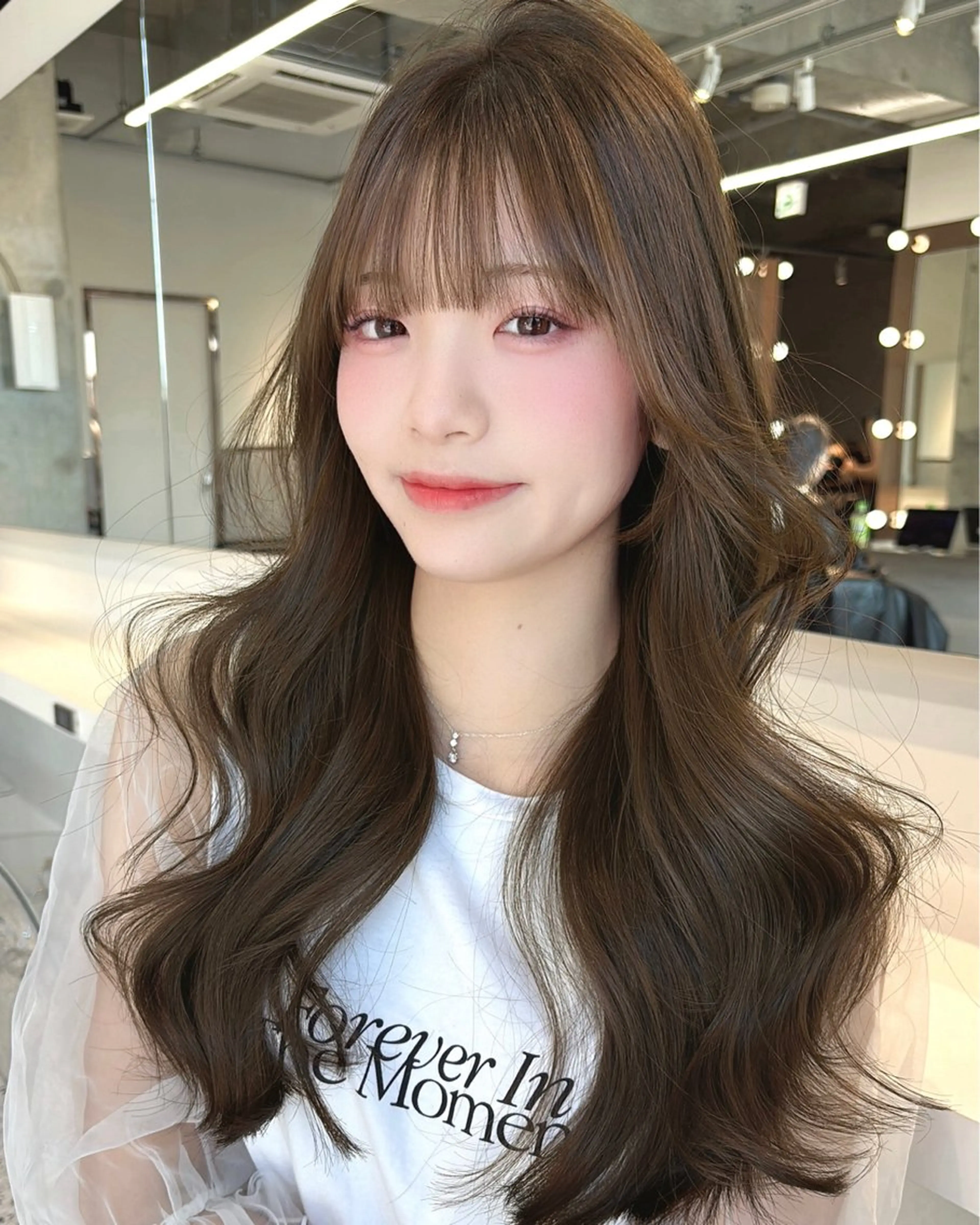 ロング カラー ベージュカラー ブリーチ ダブルカラー ブリーチなしカラー オリーブベージュ ヘアカラー トリートメント 🍒ブリーチなしカラ ー／Sakura🍒のヘアスタイル