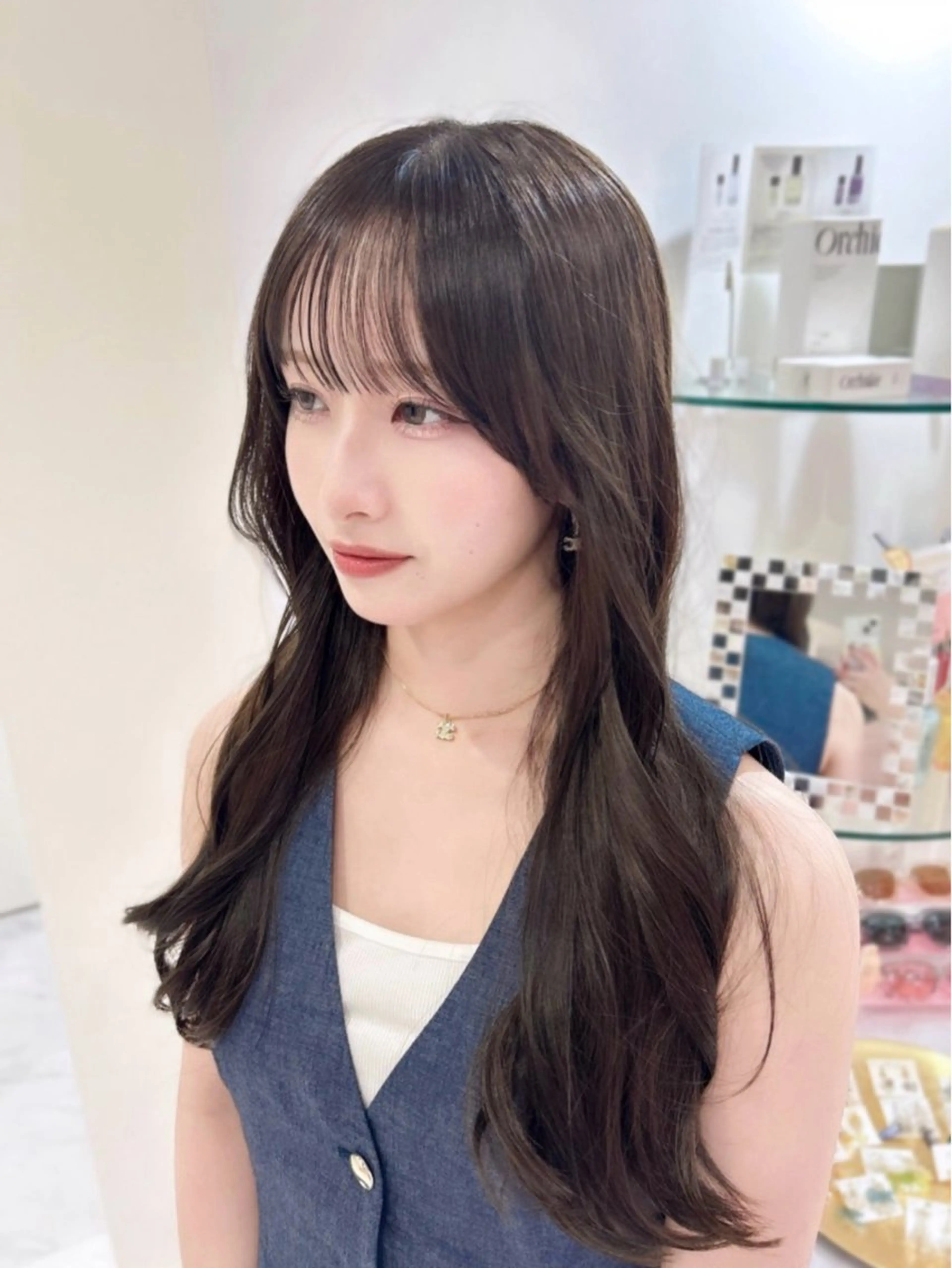 ロング カラー 透明感カラー グレージュ カット ヘアカラー MONA HARUNA💫のヘアスタイル