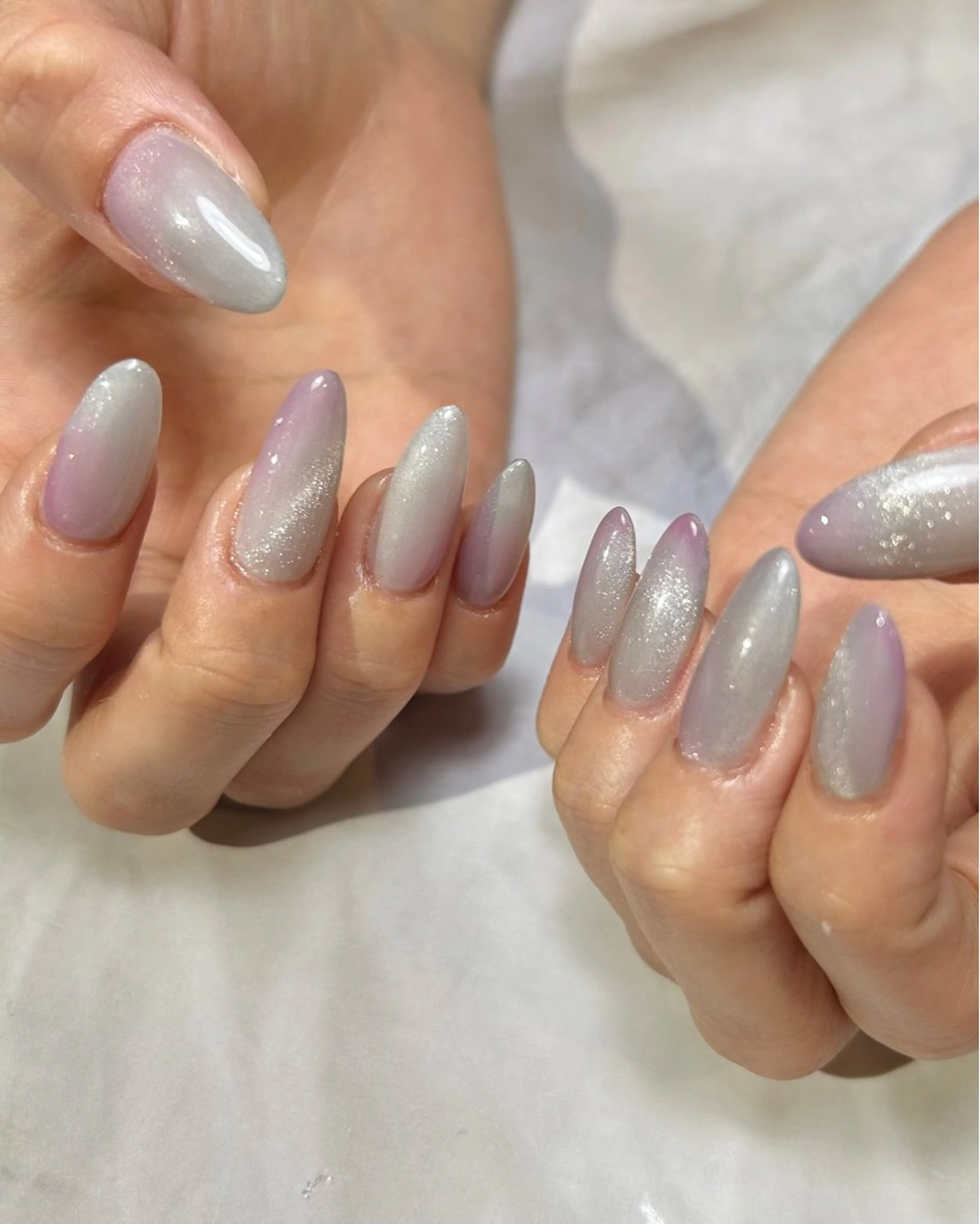 ネイル 持ち込み ホワイト ハンドネイル Reflection marikoのネイルデザイン