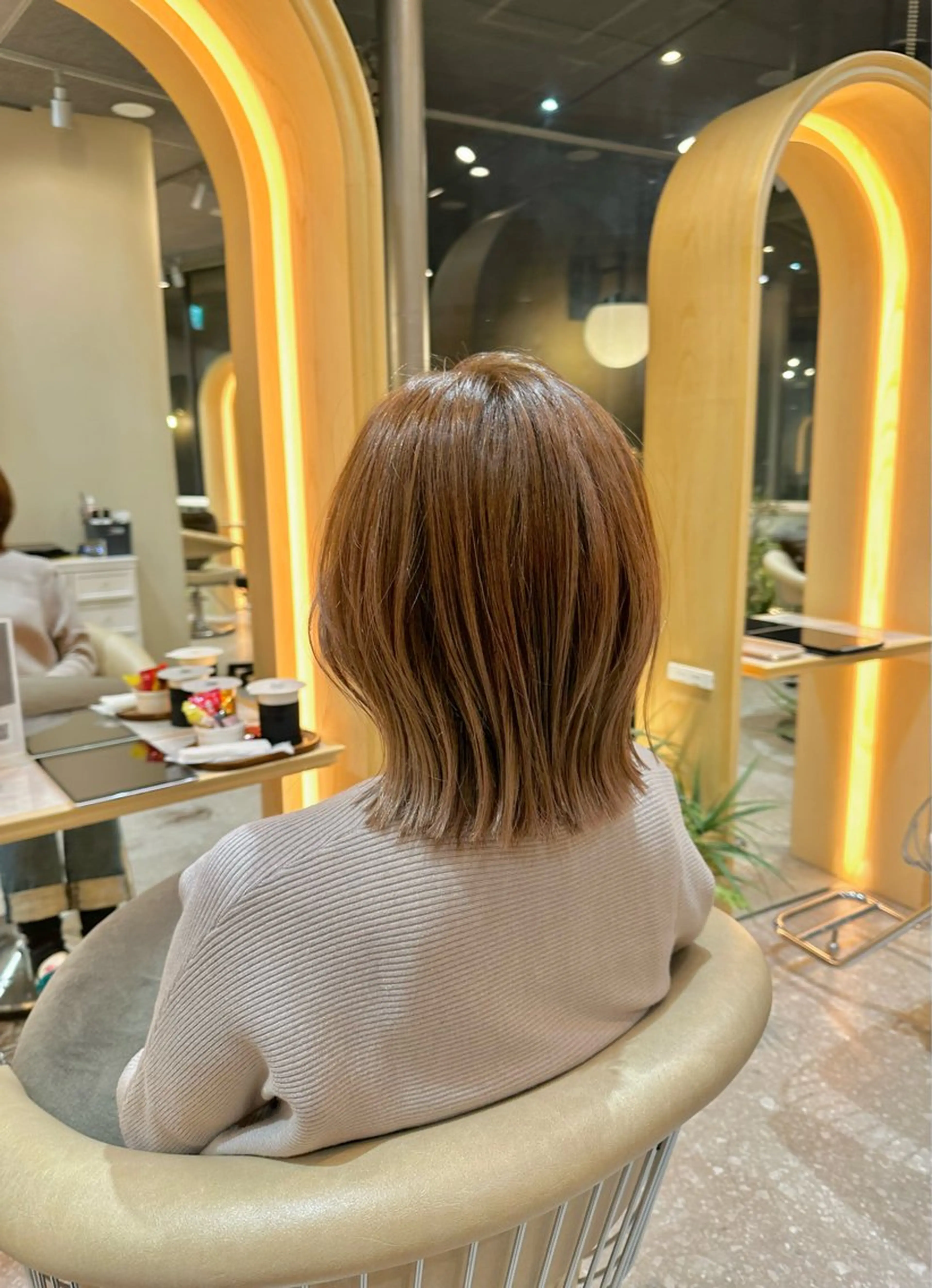 ミディアム カラー ミディアムレイヤー レイヤーカット カット ヘアカラー トリートメント 【ショート/ウルフ/ レイヤーボブ】🐯馨のヘアスタイル