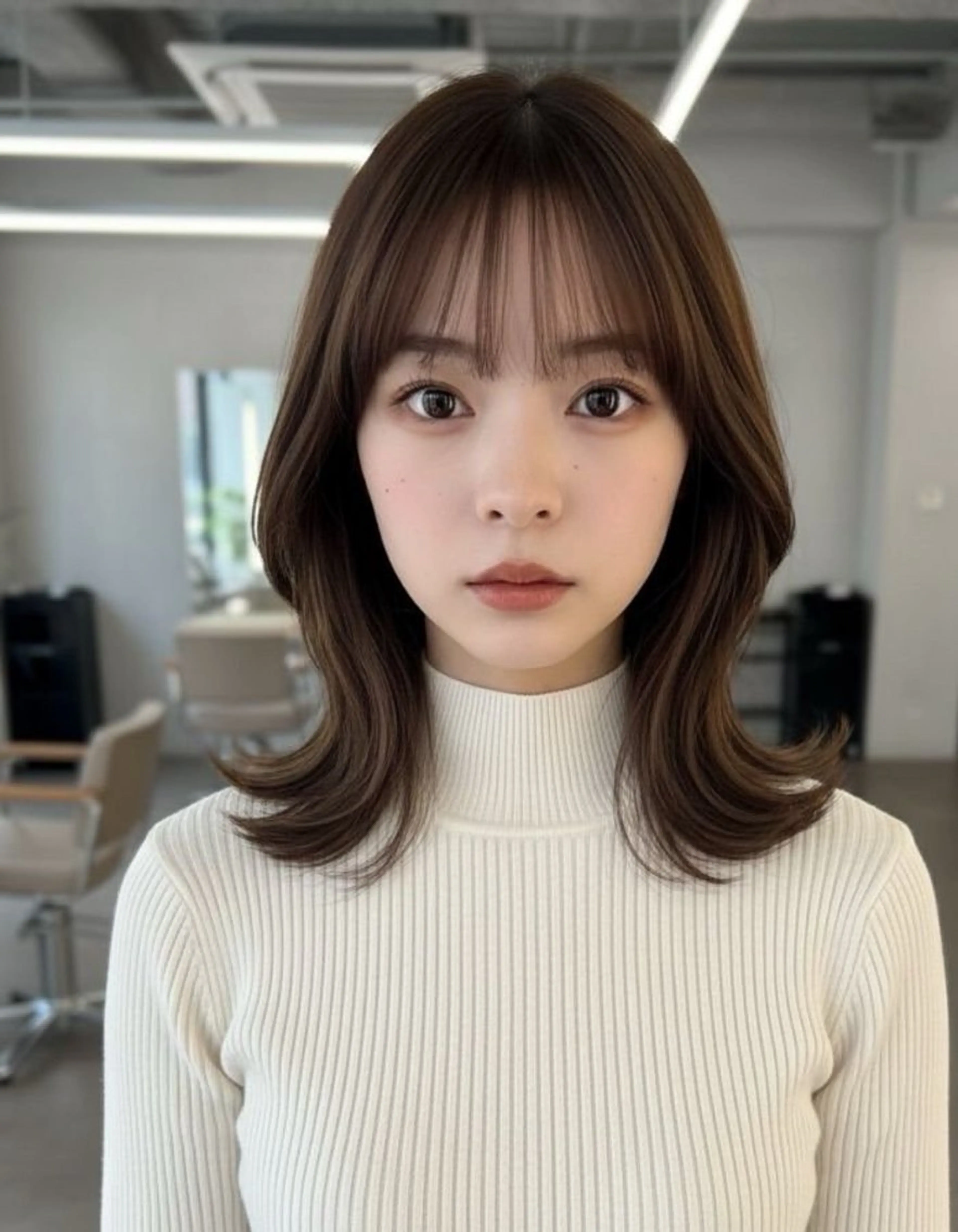 ミディアム brace 小笹花純のヘアスタイル