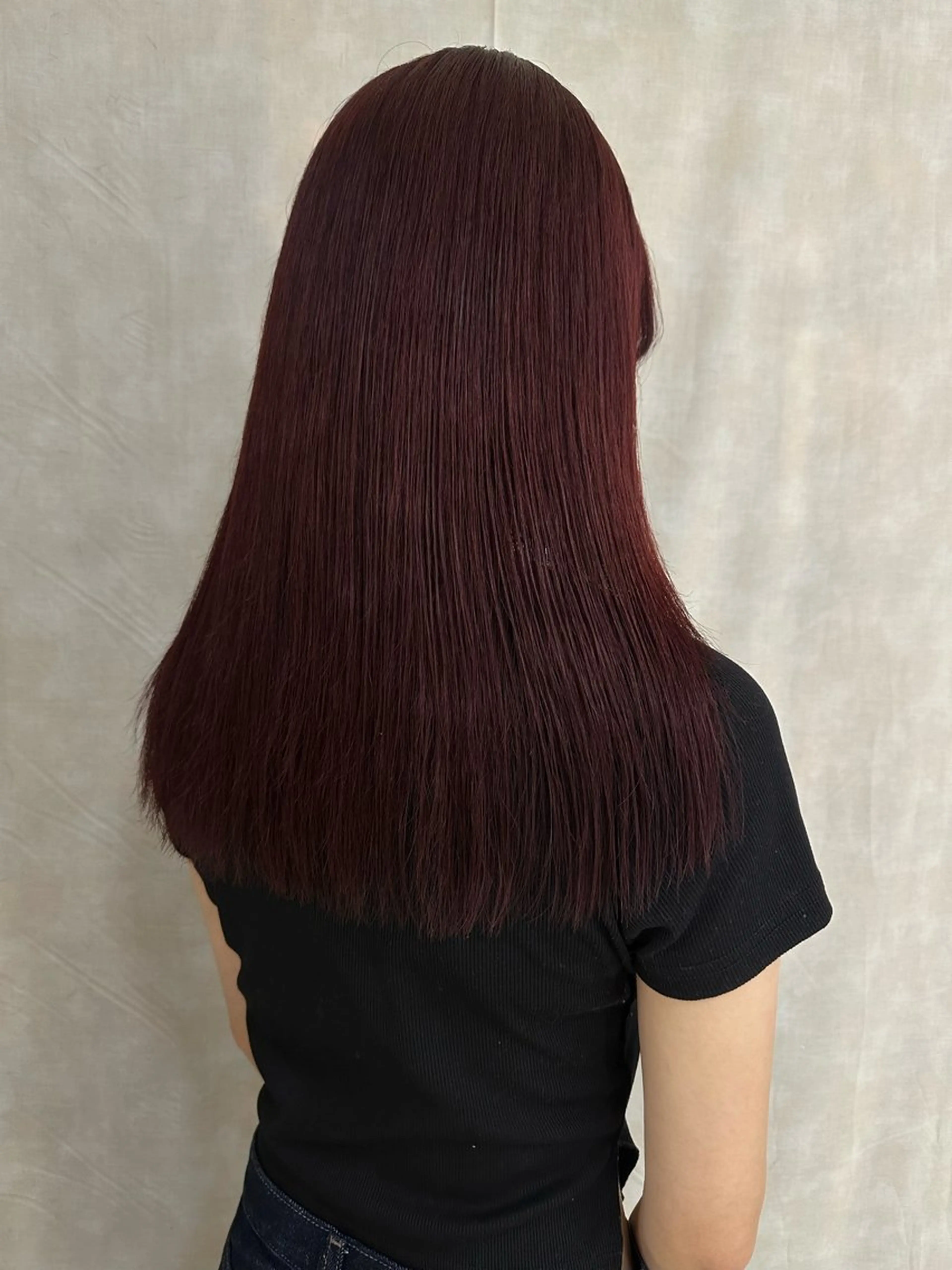 セミロング カラー ブラウンカラー レッドカラー レッドブラウン 🎀暖色カラー🎀 おかだみほのヘアスタイル