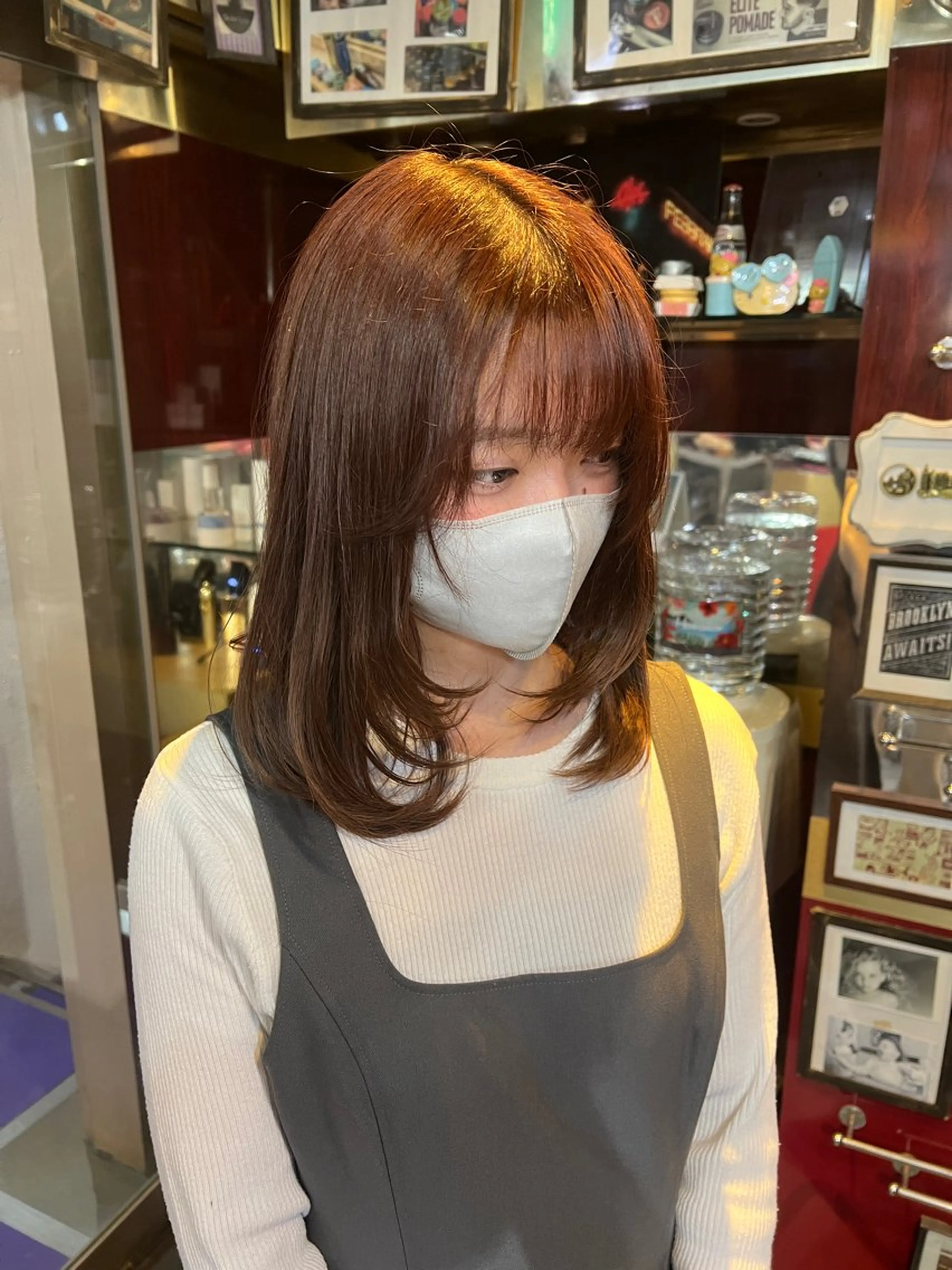 ミディアム カット 横浜ロングミディアム レイヤー/ 平林侑馬のヘアスタイル