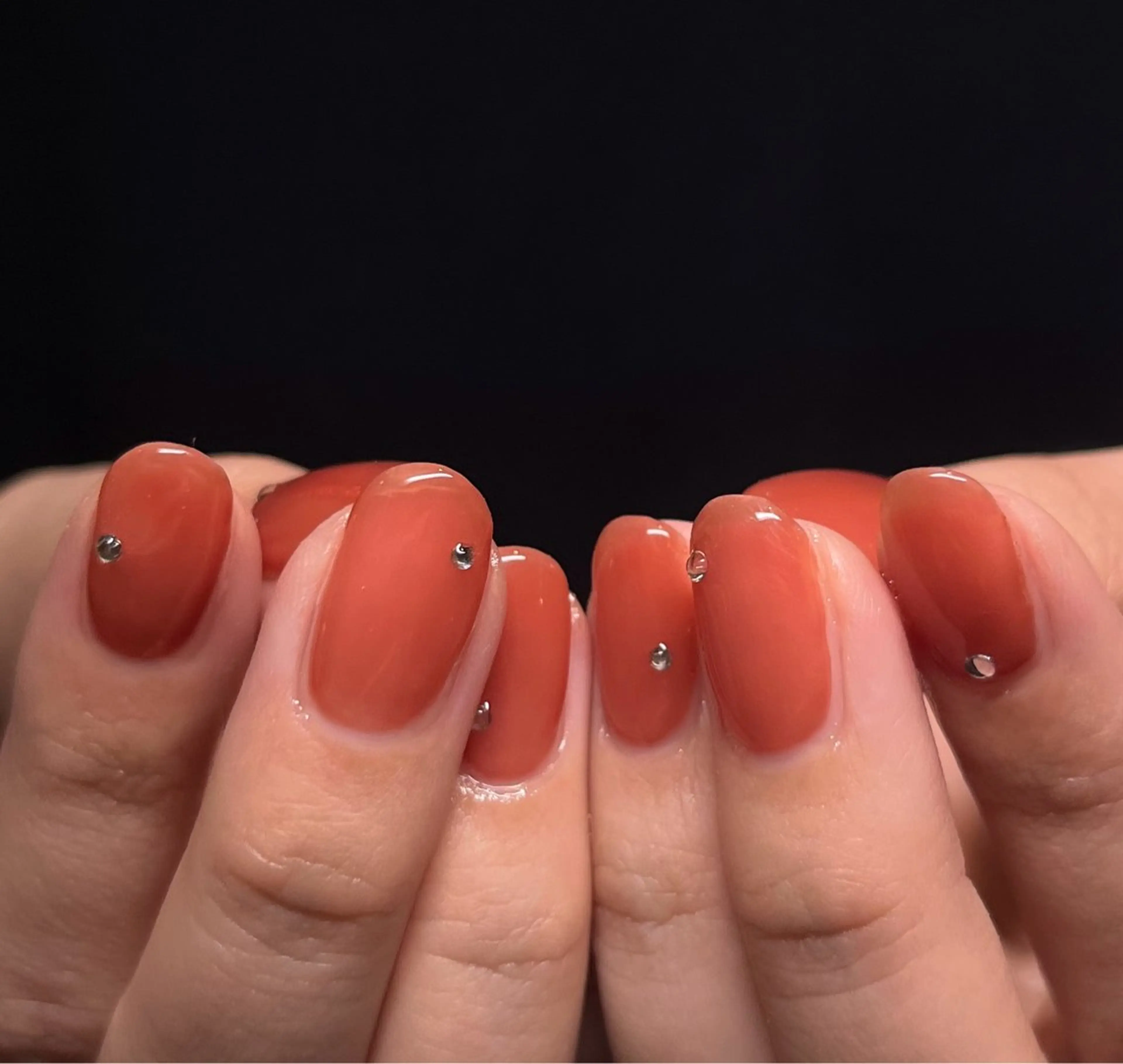 オフ有りワンカラー＋ストーンnail※20個までストーンお付けできます！（オフ代別途付きます）の写真