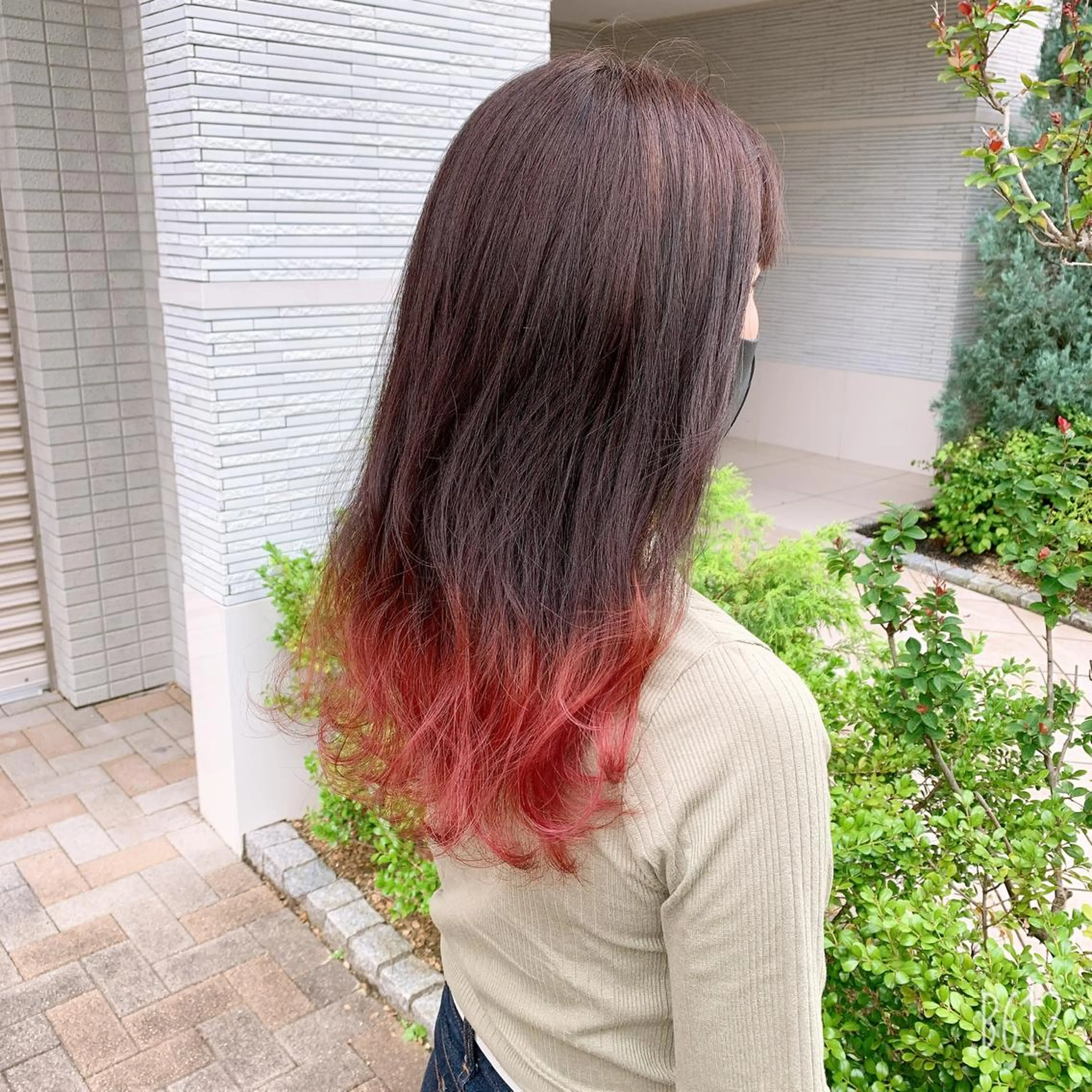 ロング カラー ブリーチ 艶髪レイヤー上田 紗也🇰🇷💗のヘアスタイル