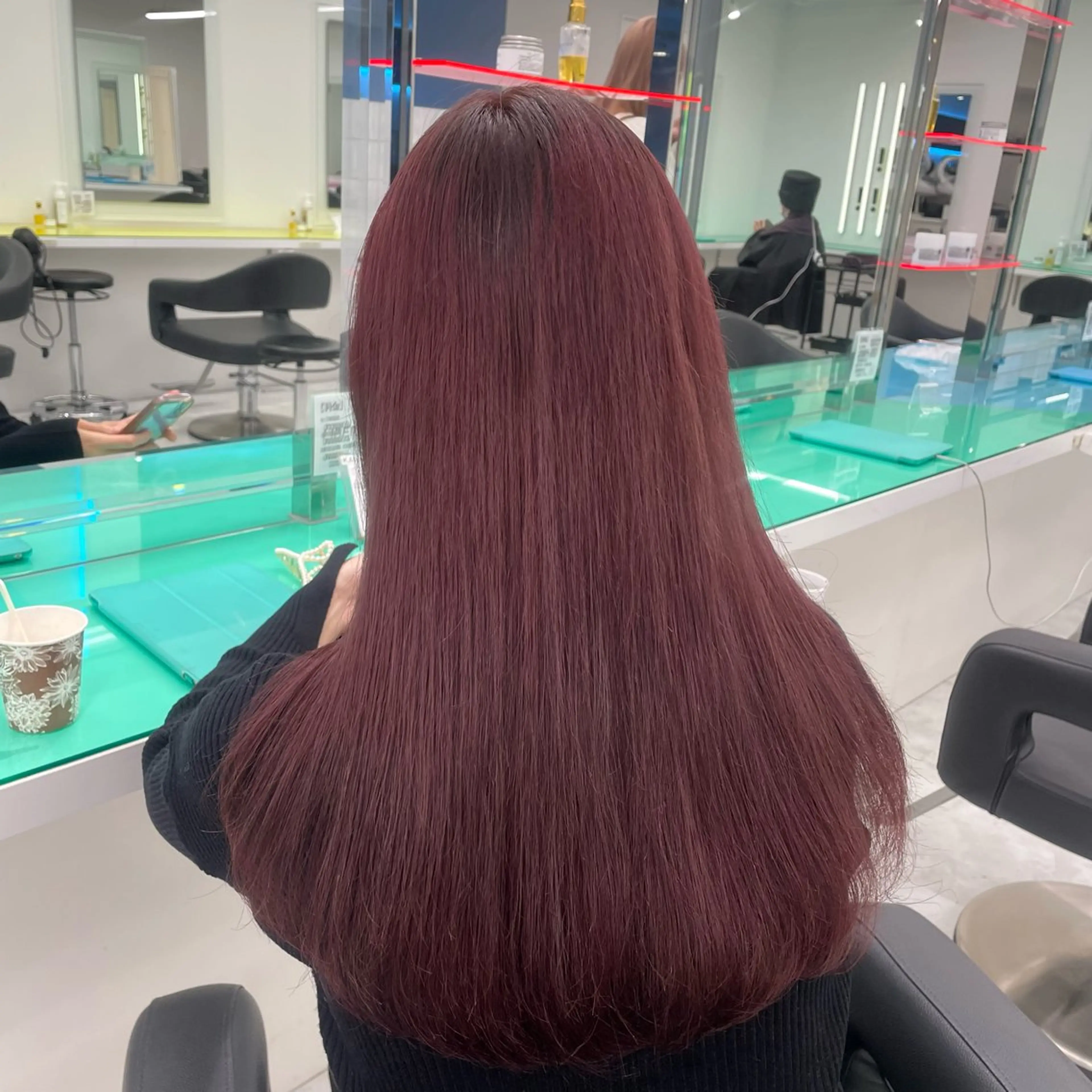 ロング カラー ガーリー♡女の子っぽ ヘア♡ピンクカラー♡のヘアスタイル