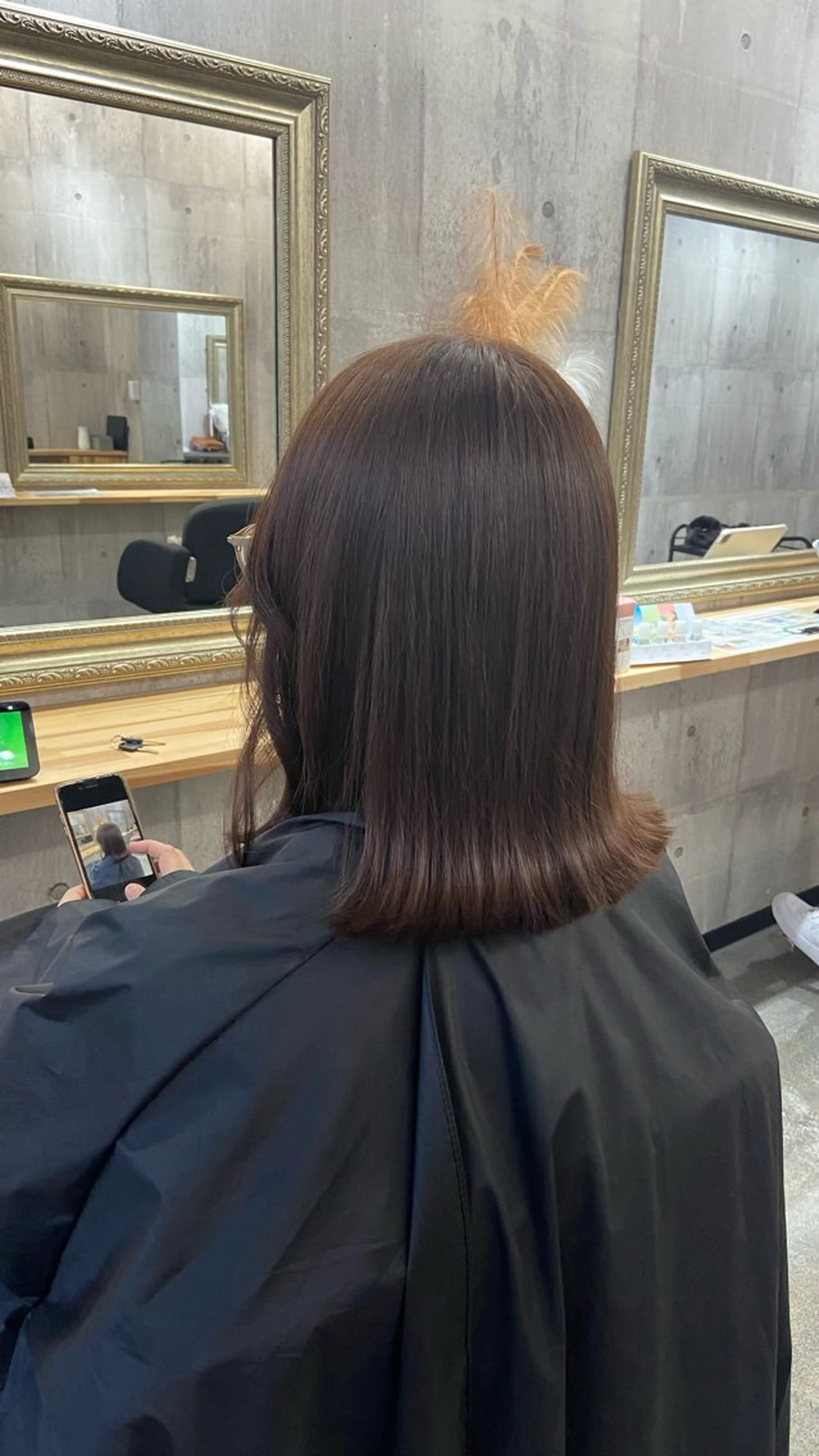 ミディアム カラー トリートメント カット ヘアカラー トリートメント Sunny side 大名 RIOのヘアスタイル