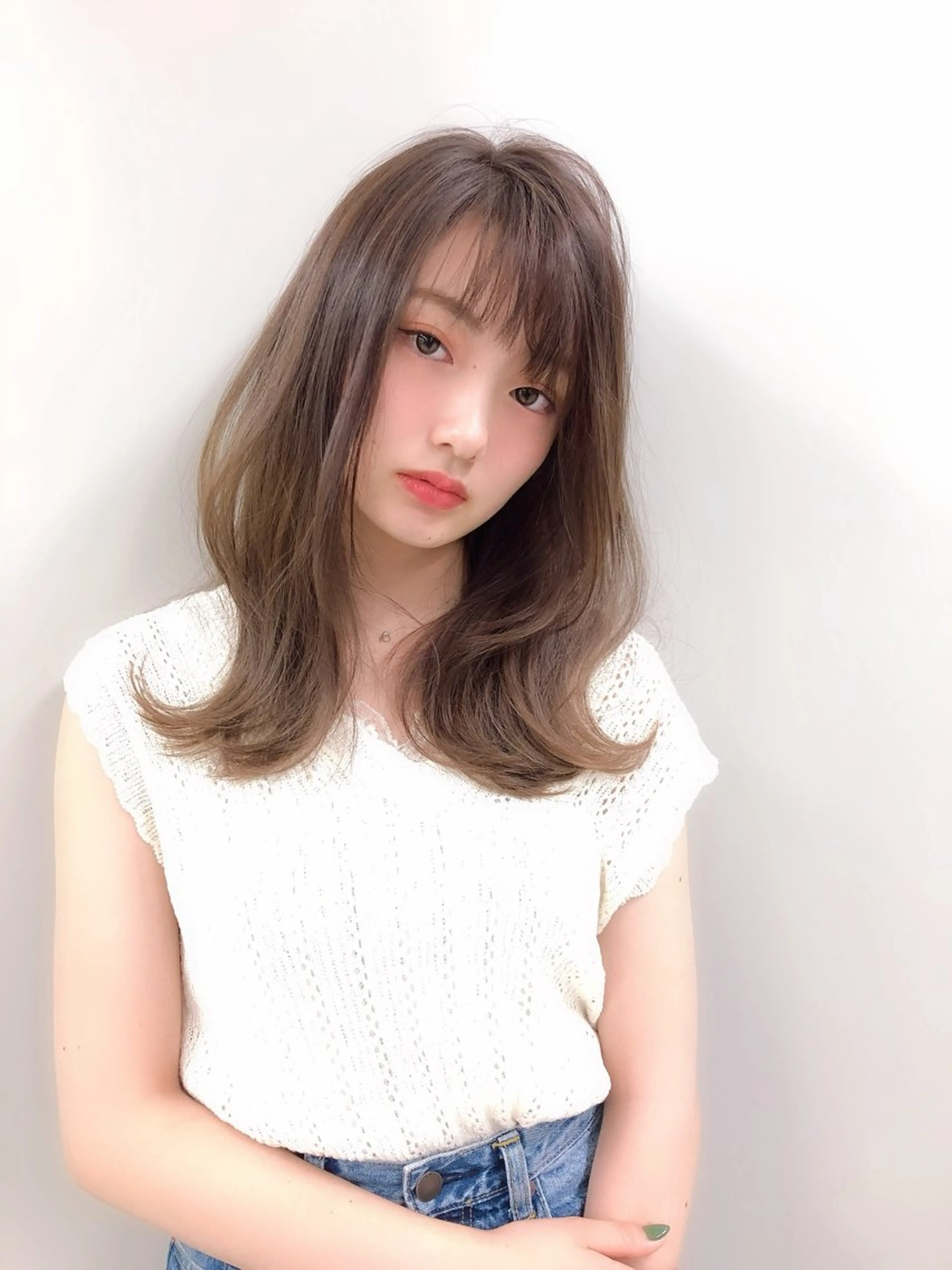 ミディアム カラー カット ヘアカラー トリートメント 髪質改善/縮毛矯正 /青山　早希🐾のヘアスタイル