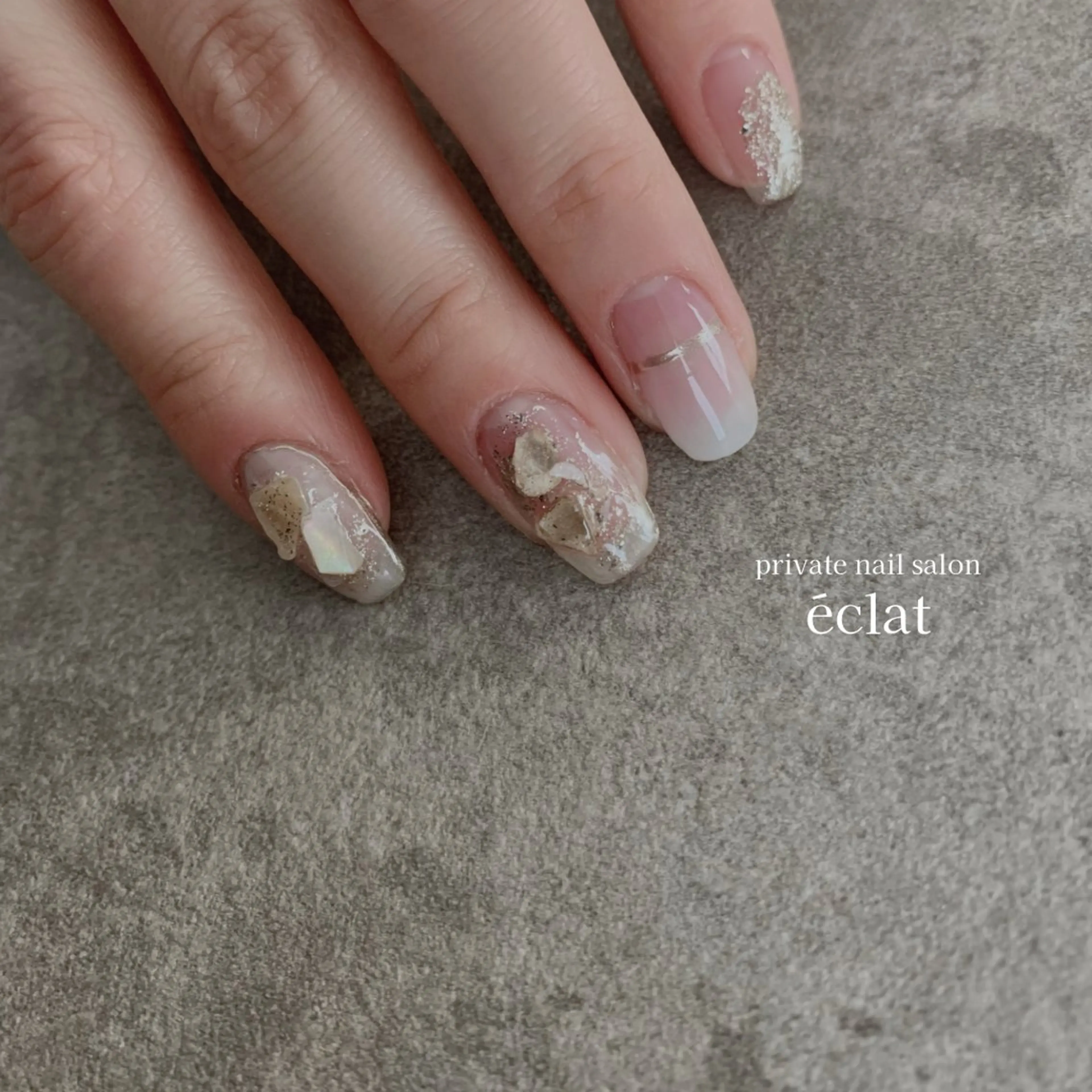 ネイル ニュアンスネイル 春ネイル nailsalon éclatのネイルデザイン