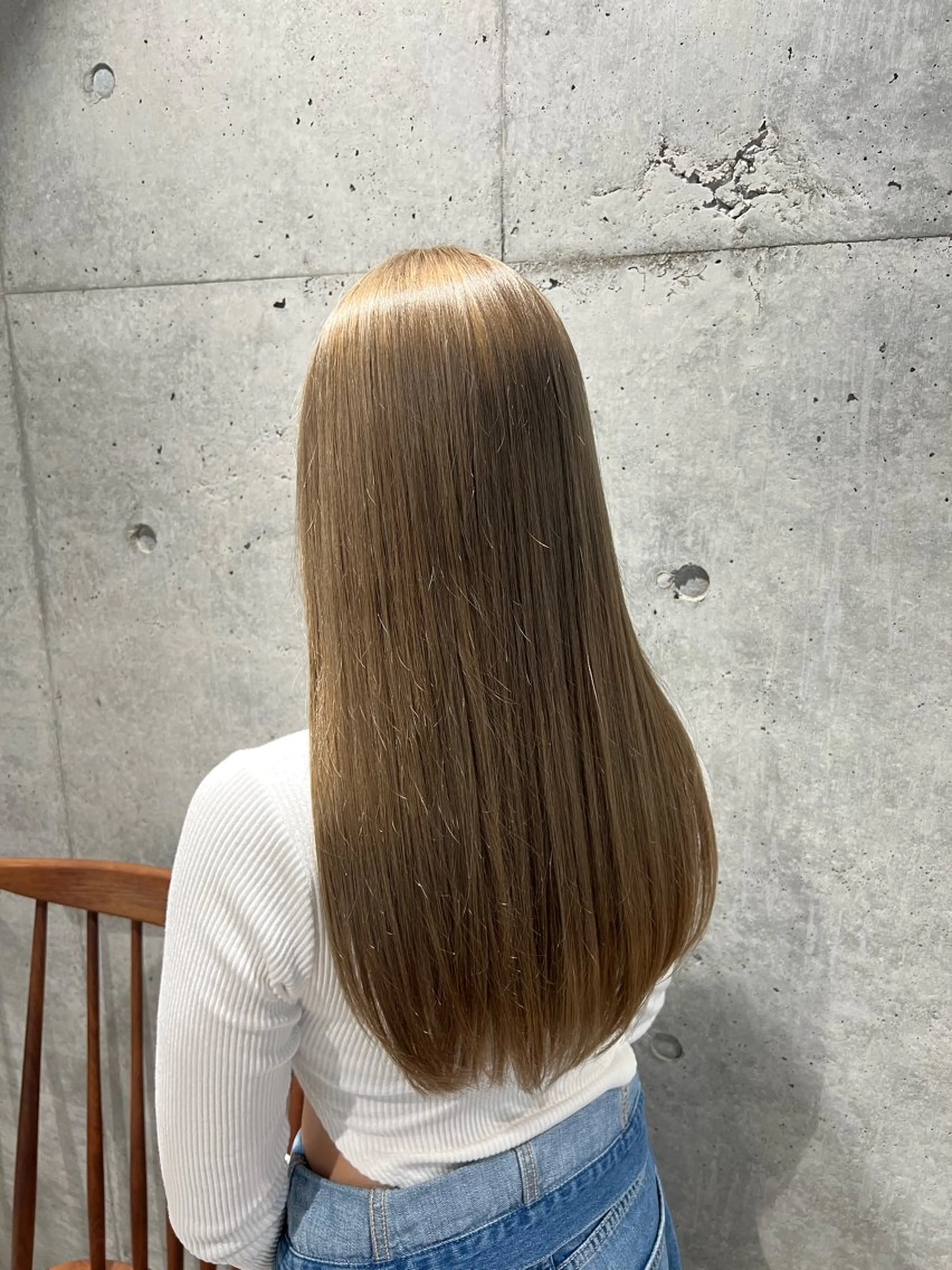 ロング カラー ヘアカラー トリートメント 透明感カラー/ベージ ュ/HIKARU🌿のヘアスタイル