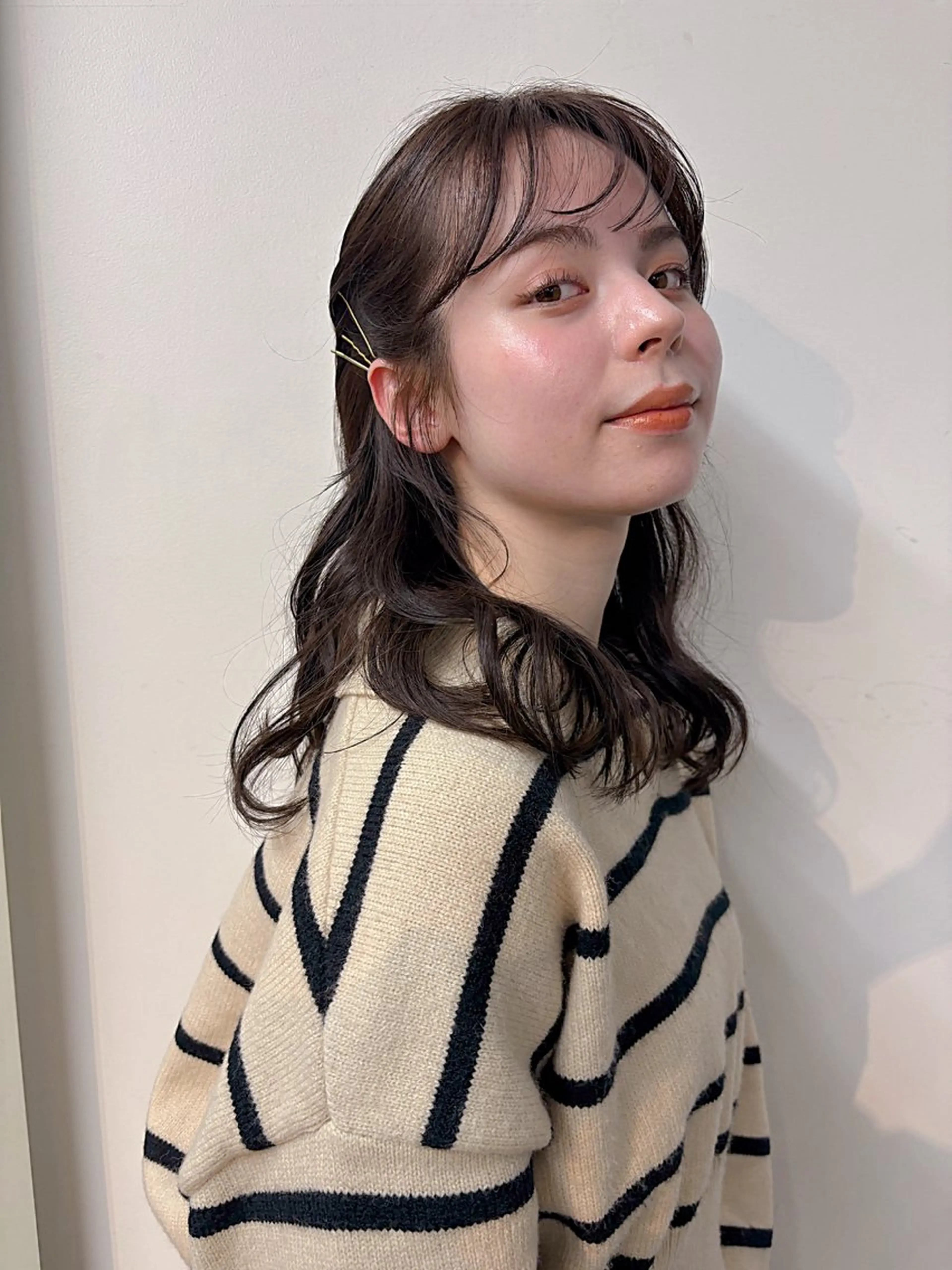 セミロング パーマ セミロングパーマ 似合わせカット ニュアンスパーマ ボブ/ミディアム 親しみやすさ/さくらのヘアスタイル