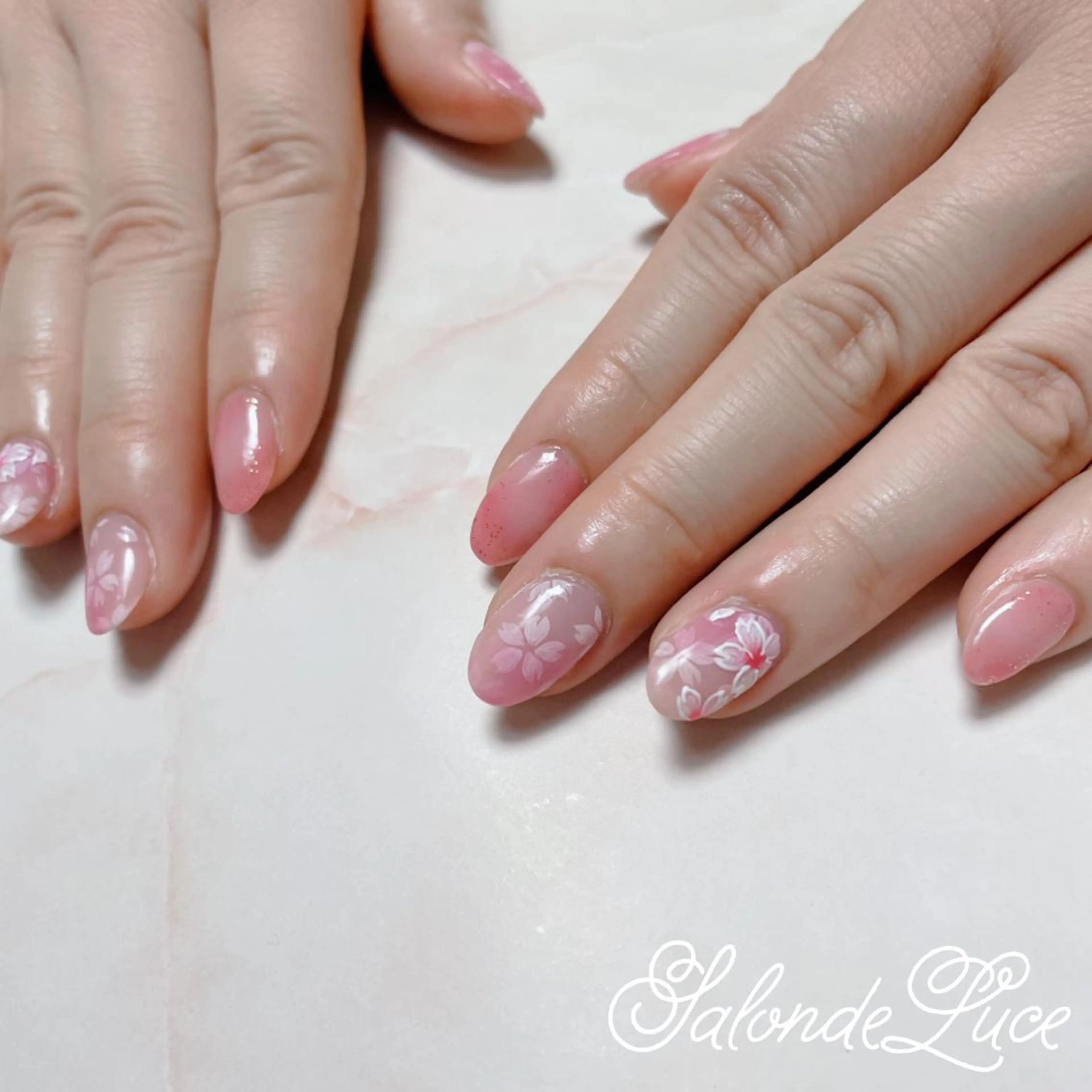 ネイル 桜ネイル ハンドネイル Salon de Luceのネイルデザイン