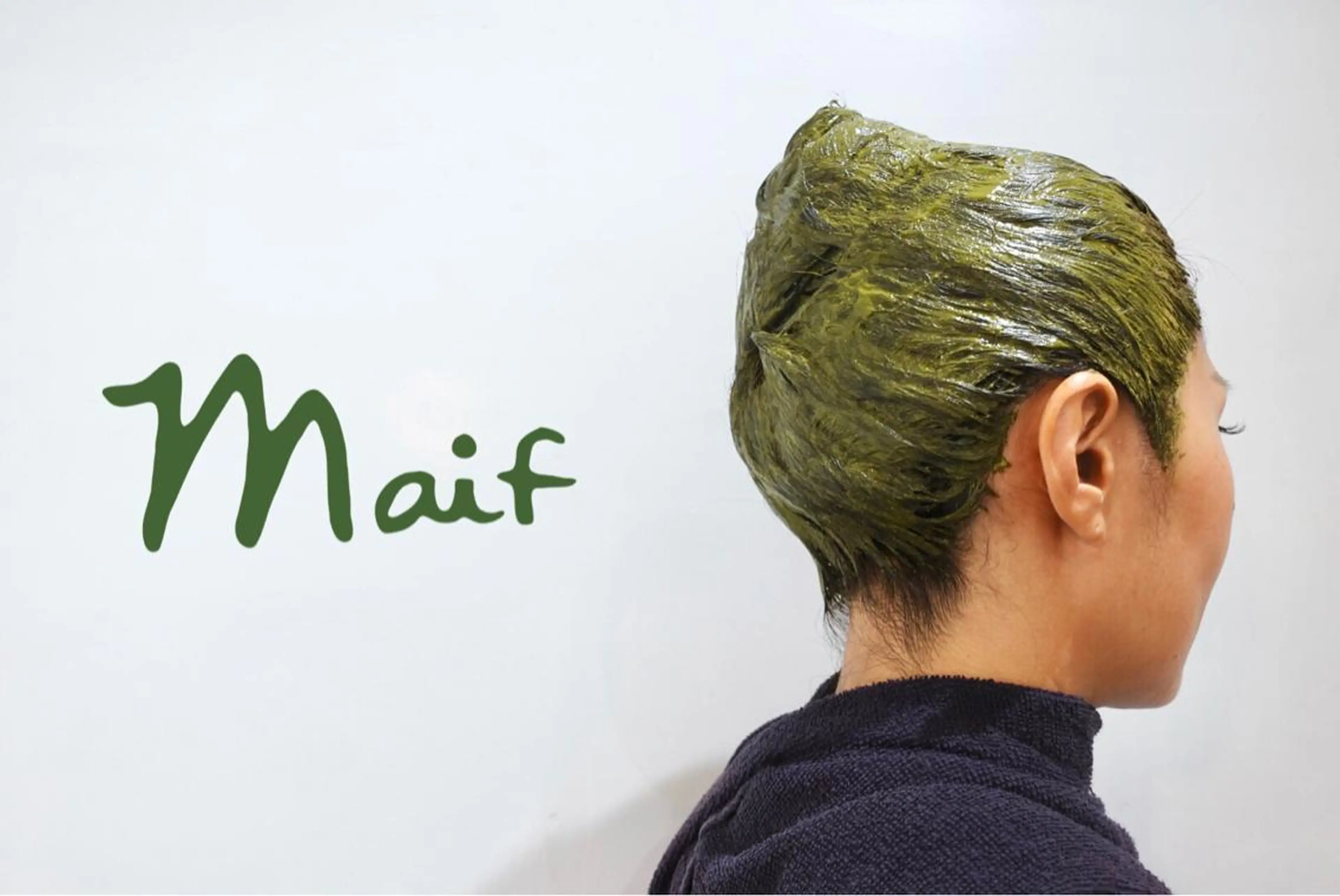 セミロング ヘナ白髪染め Maif小牧健太のヘアスタイル