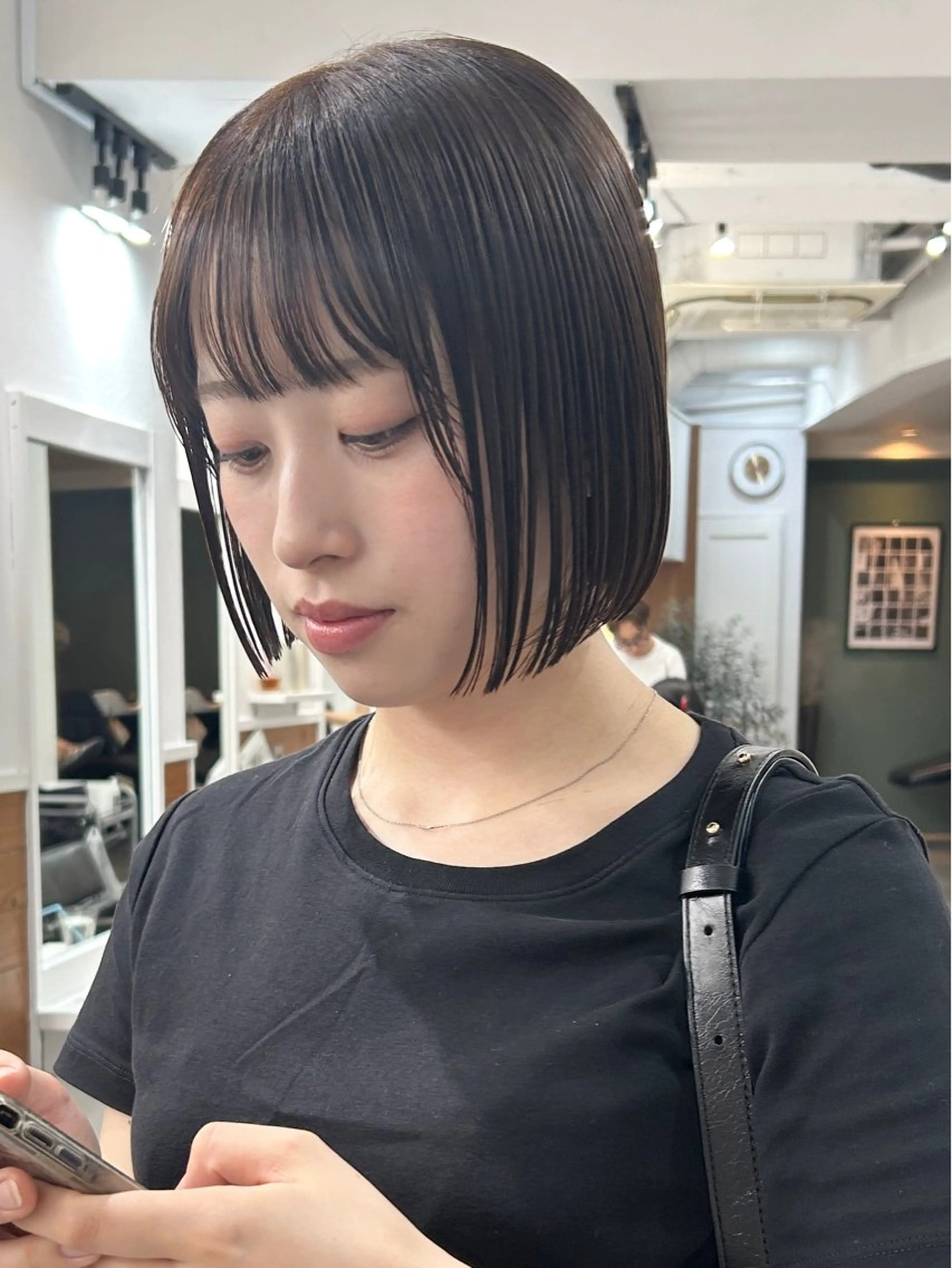 ミディアム カラー レイヤーボブ/ 艶カラー/サナ🌼のヘアスタイル