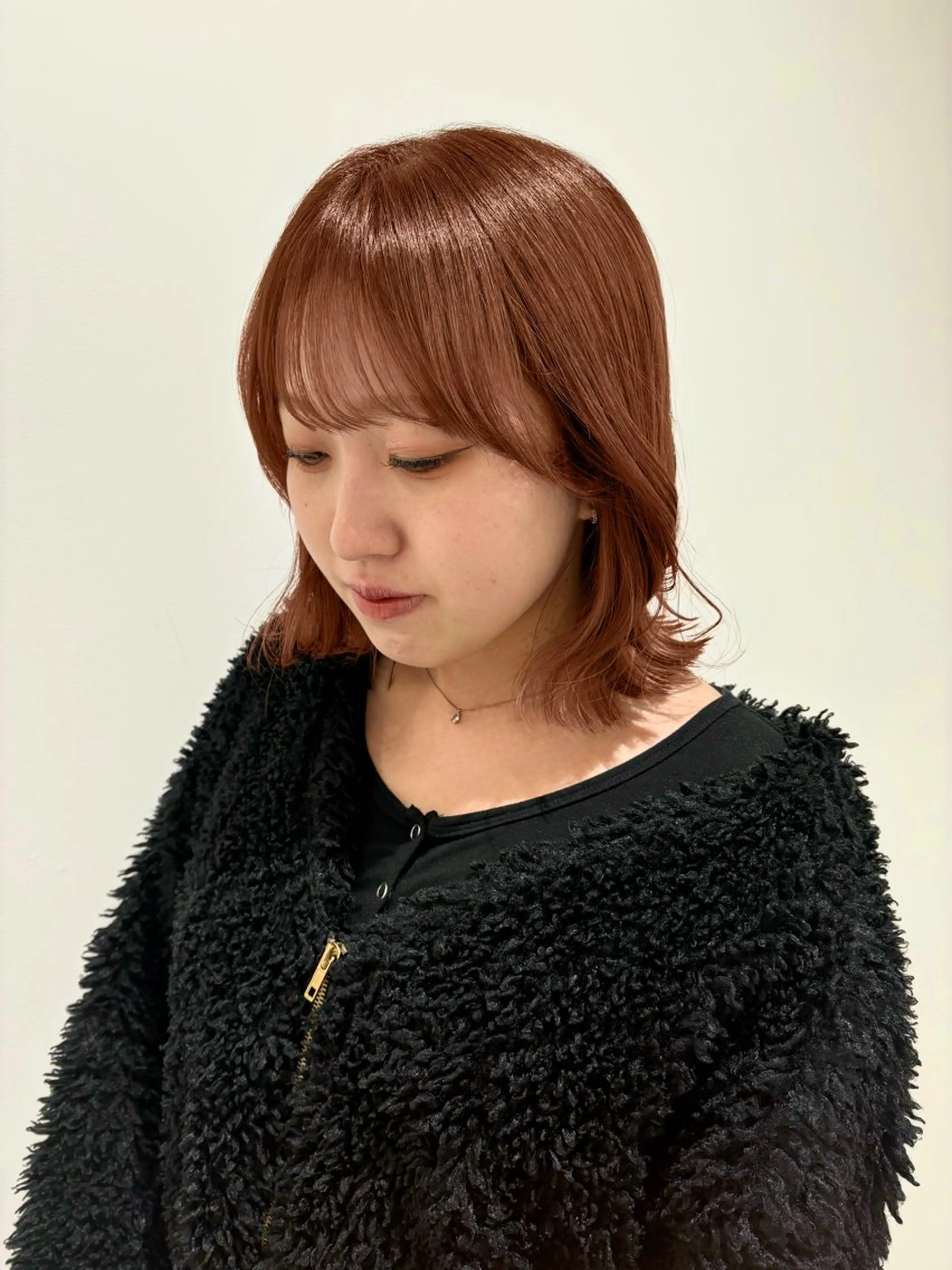 ミディアム カラー 💗暖色/ブリーチ/ レイヤー/横浜/メイのヘアスタイル