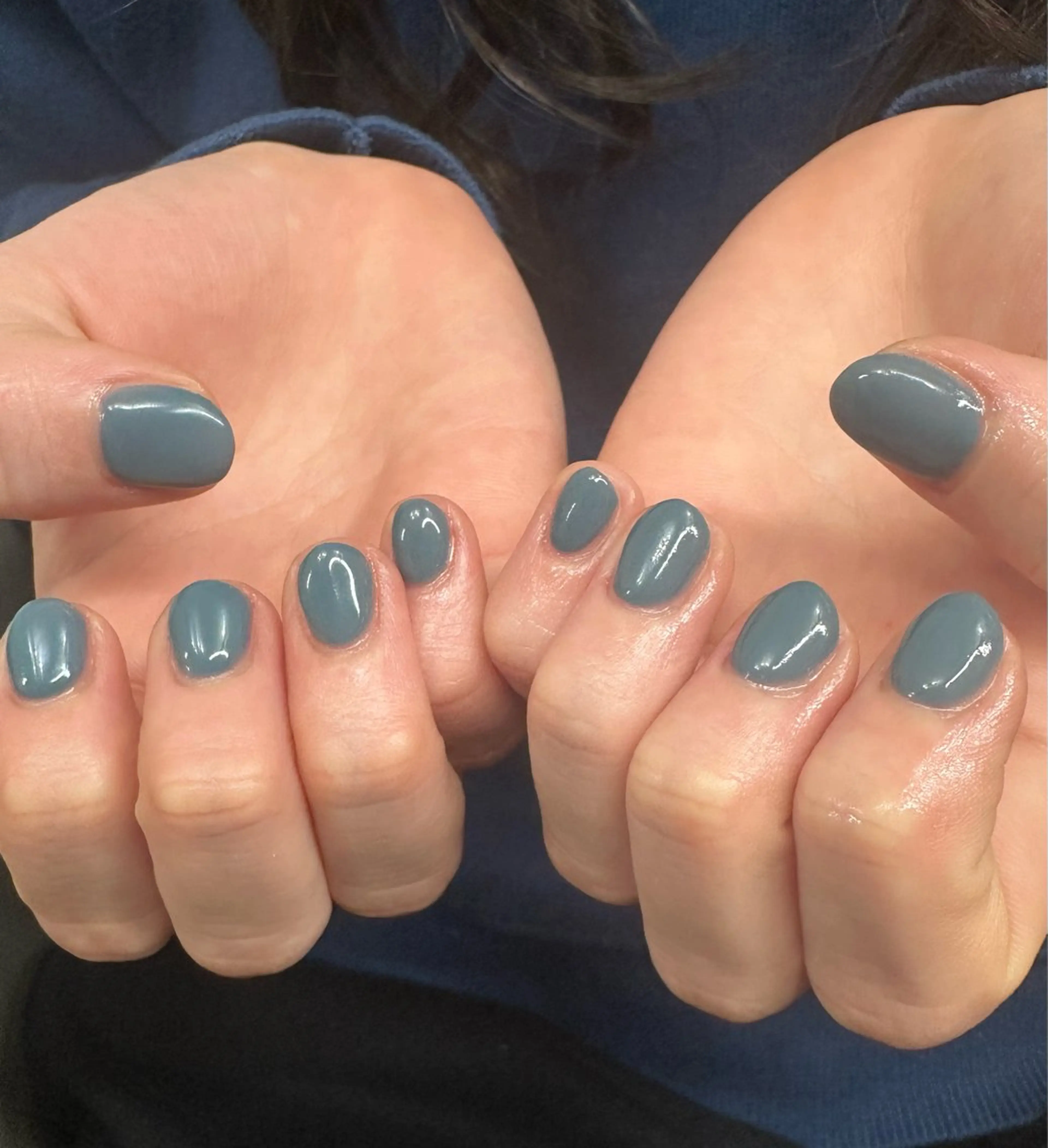 ネイル ブルー ニュアンスネイル ワンカラーネイル シンプルネイル filonnail Yuunaのネイルデザイン