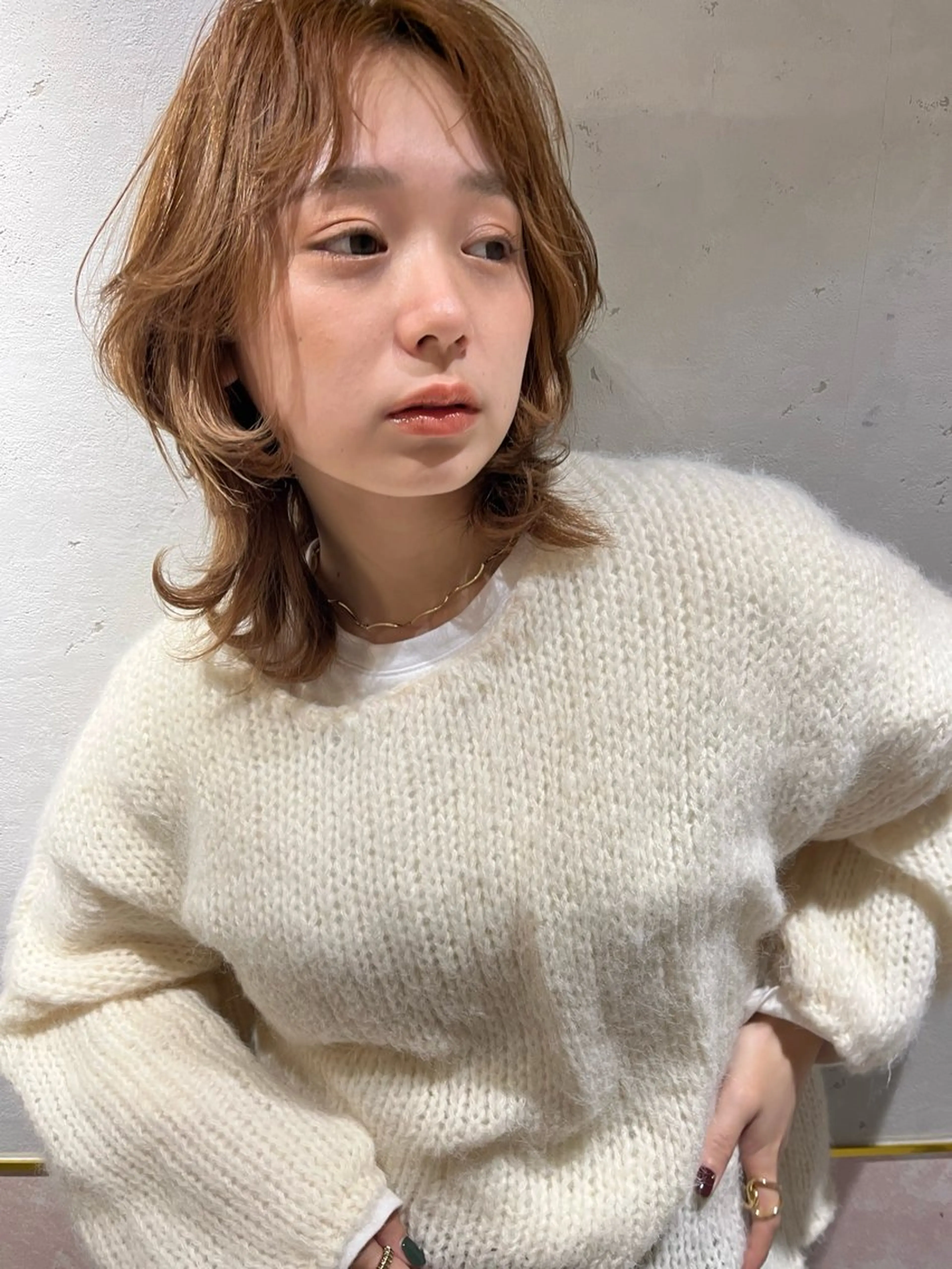 ミディアム カラー カット ヘアカラー 透明感カラー│ レイヤーヘア中居美樹のヘアスタイル