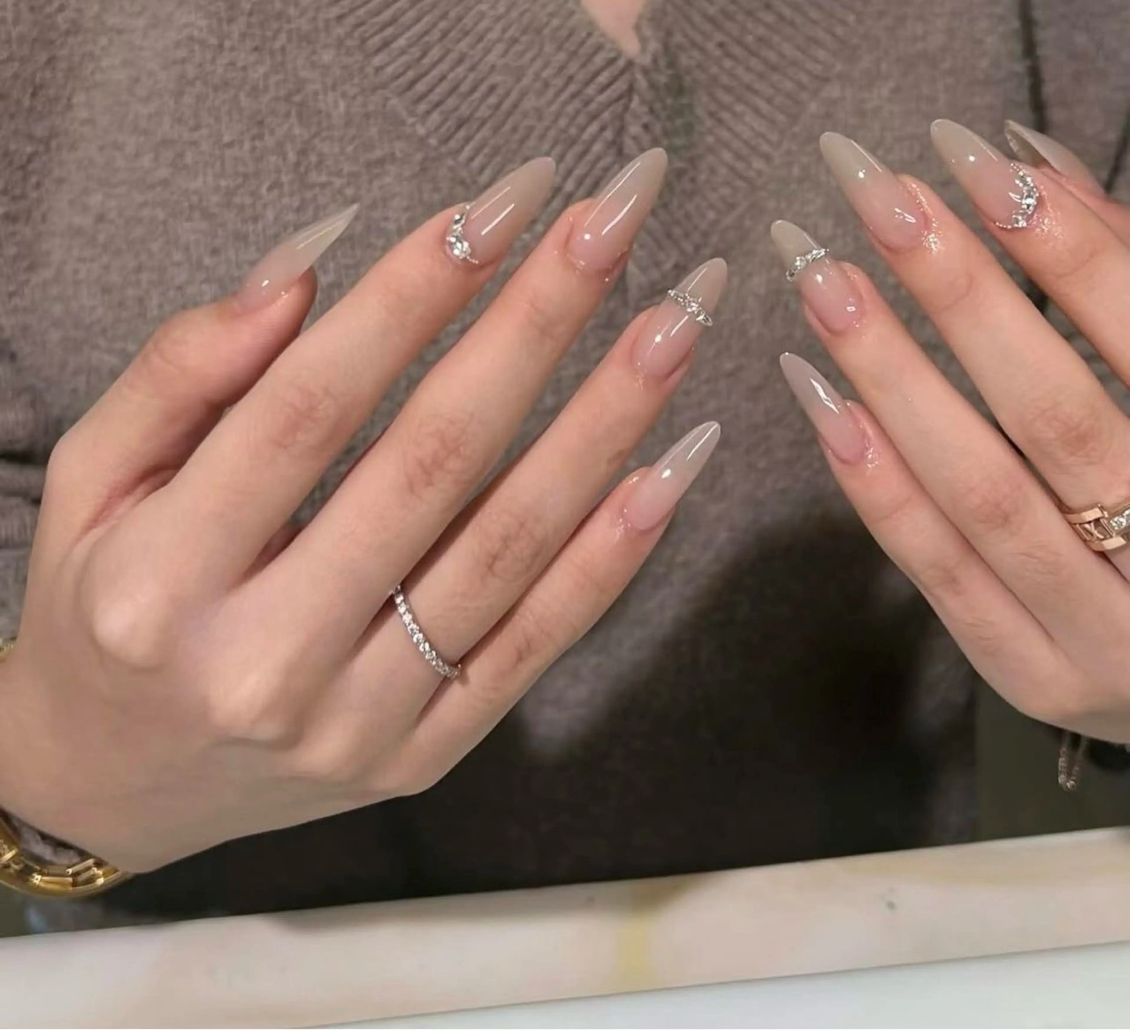 ネイル チークネイル フットネイル フレンチネイル グラデーション 韓国ネイル Ribbonnail salonのネイルデザイン