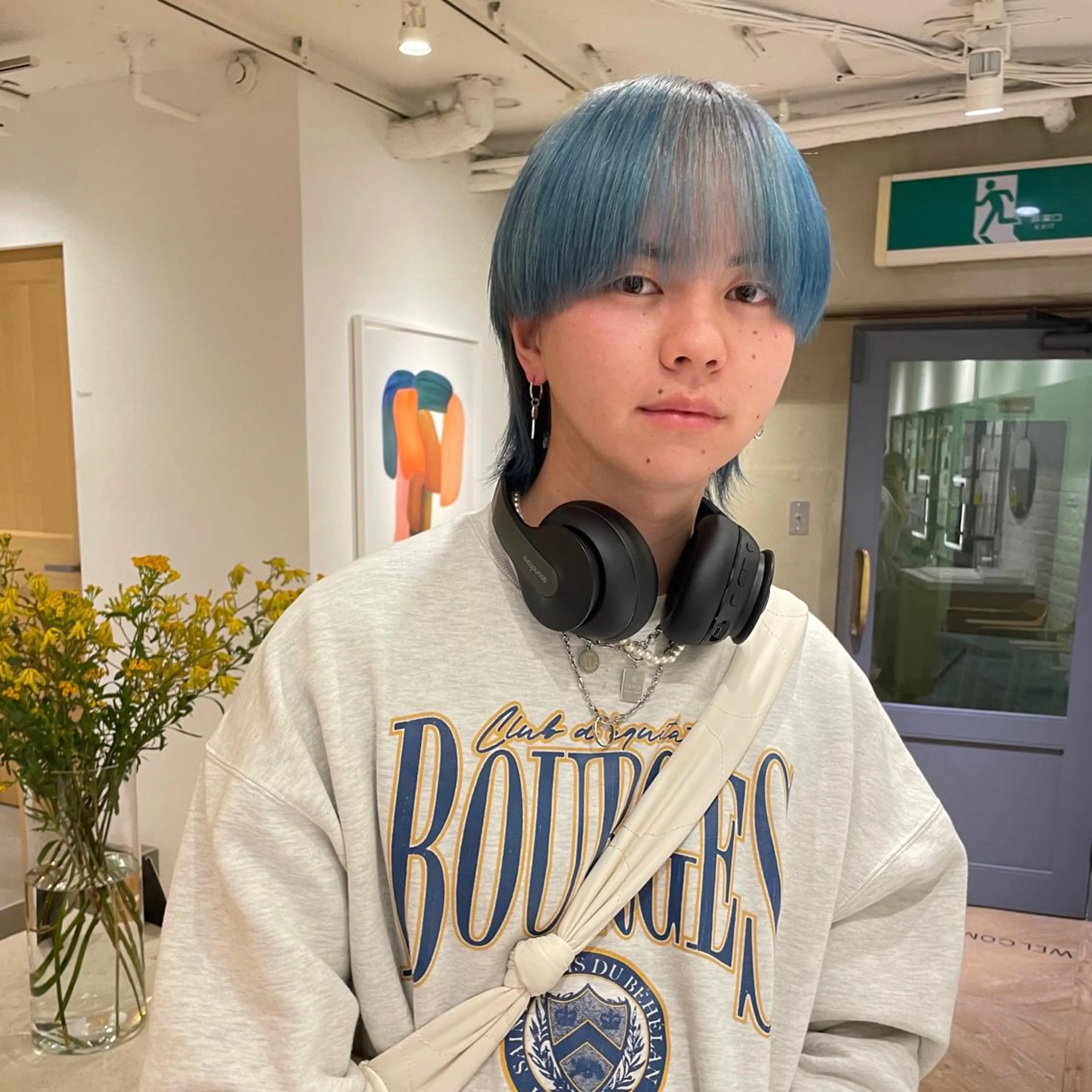 カラー メンズ メンズブリーチ メンズハイライト メンズインナーカラー メンズ韓国風 メンズパーマ ブリーチ/レイヤー 🌻Mutsumiのヘアスタイル