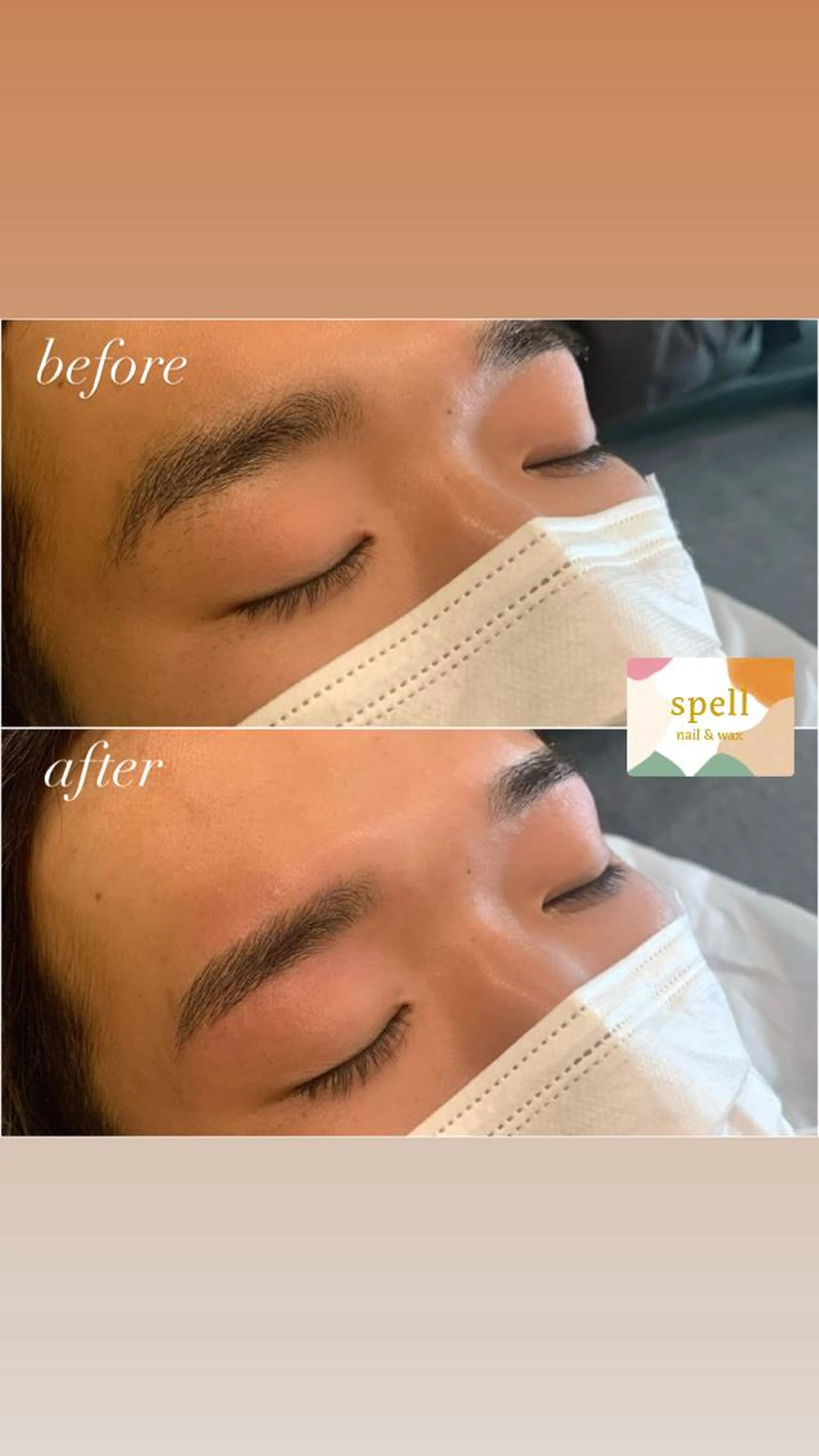 men's 眉毛waxの写真