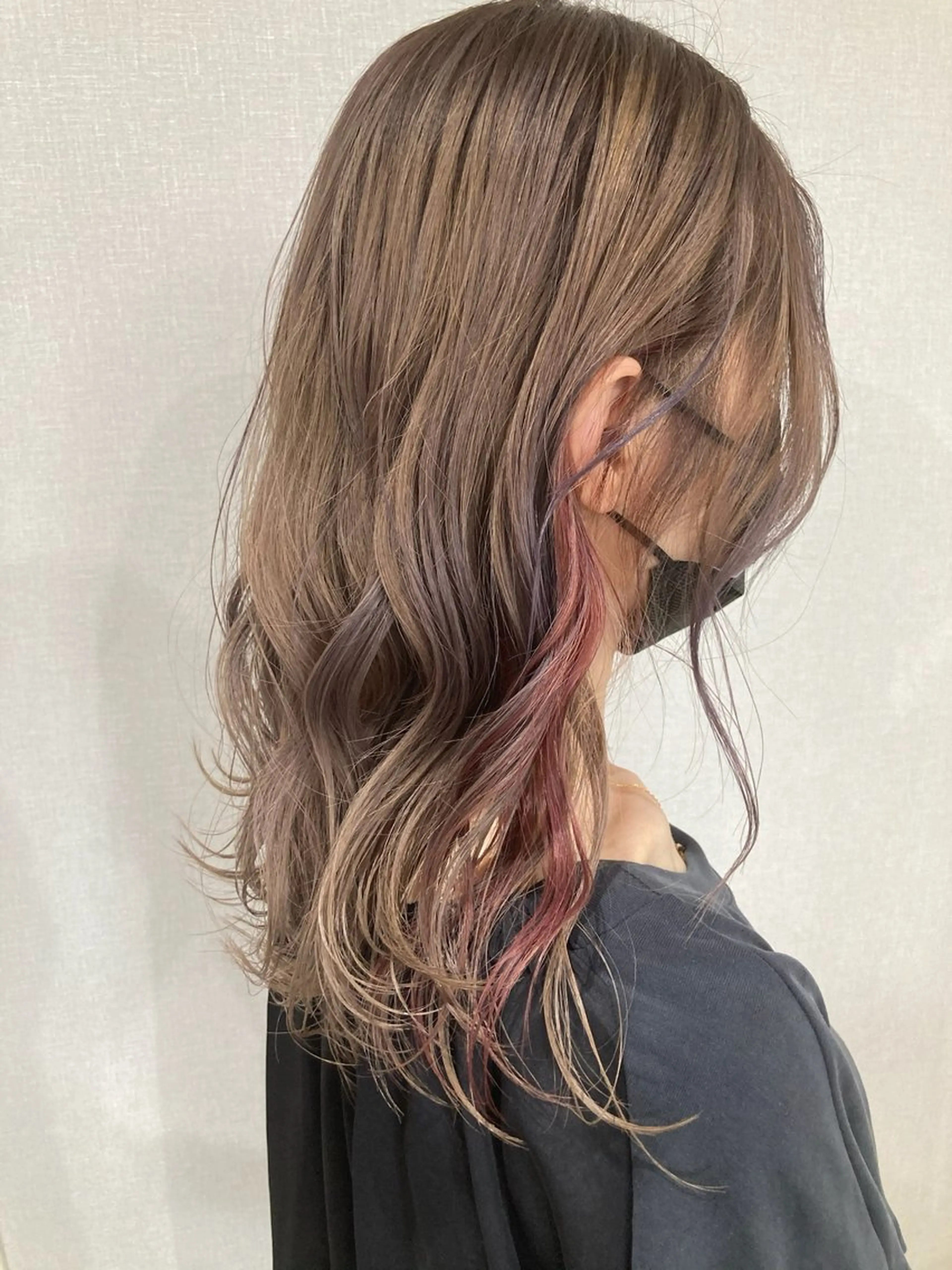 セミロング 野々市市役所徒歩1分 /カラー/縮毛矯正のヘアスタイル