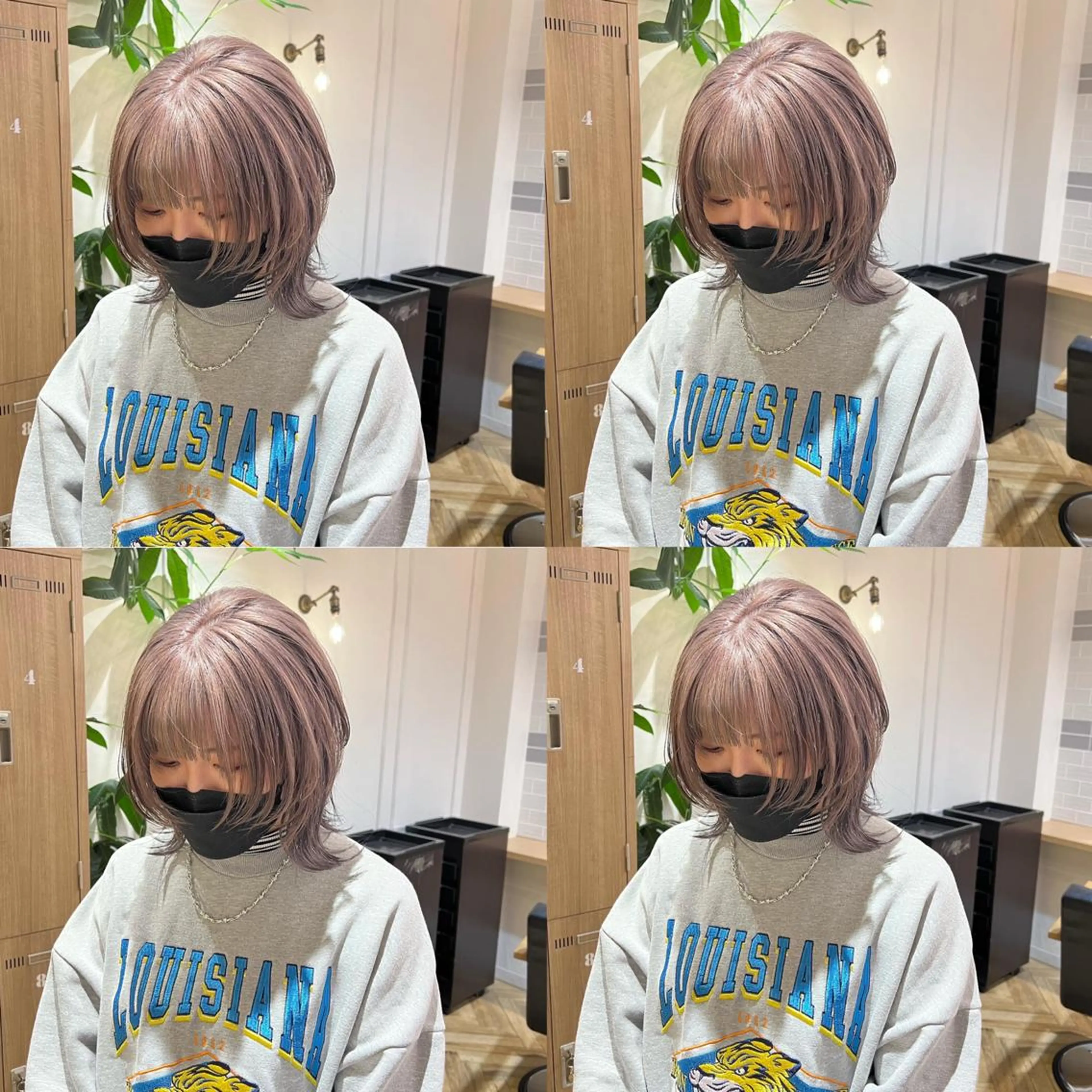 ショート カラー ベージュカラー ウルフカット 艶カラー/韓国顔周り 🎀mamiのヘアスタイル