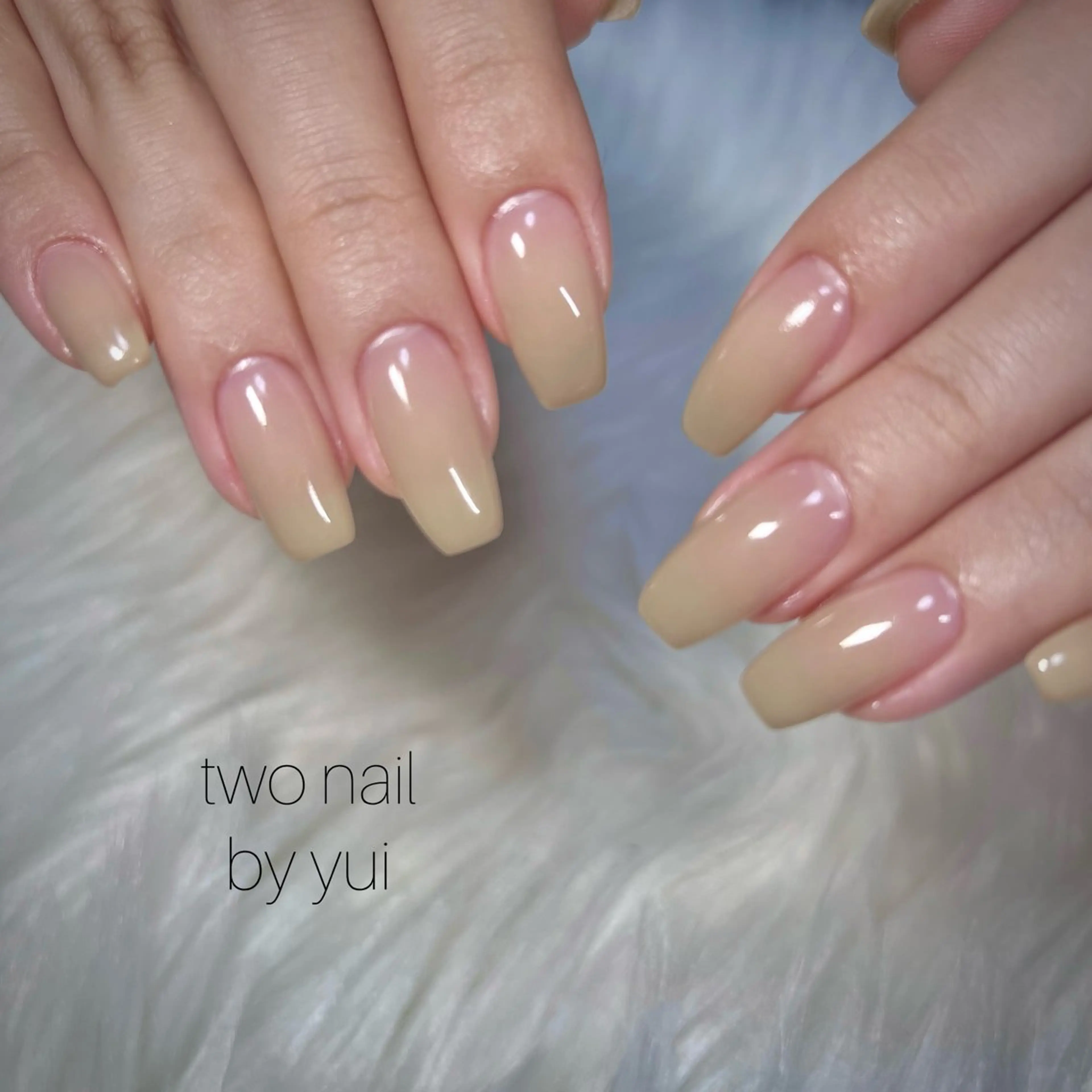 ネイル ネイルチップ ホワイト ハンドネイル two nailのネイルデザイン