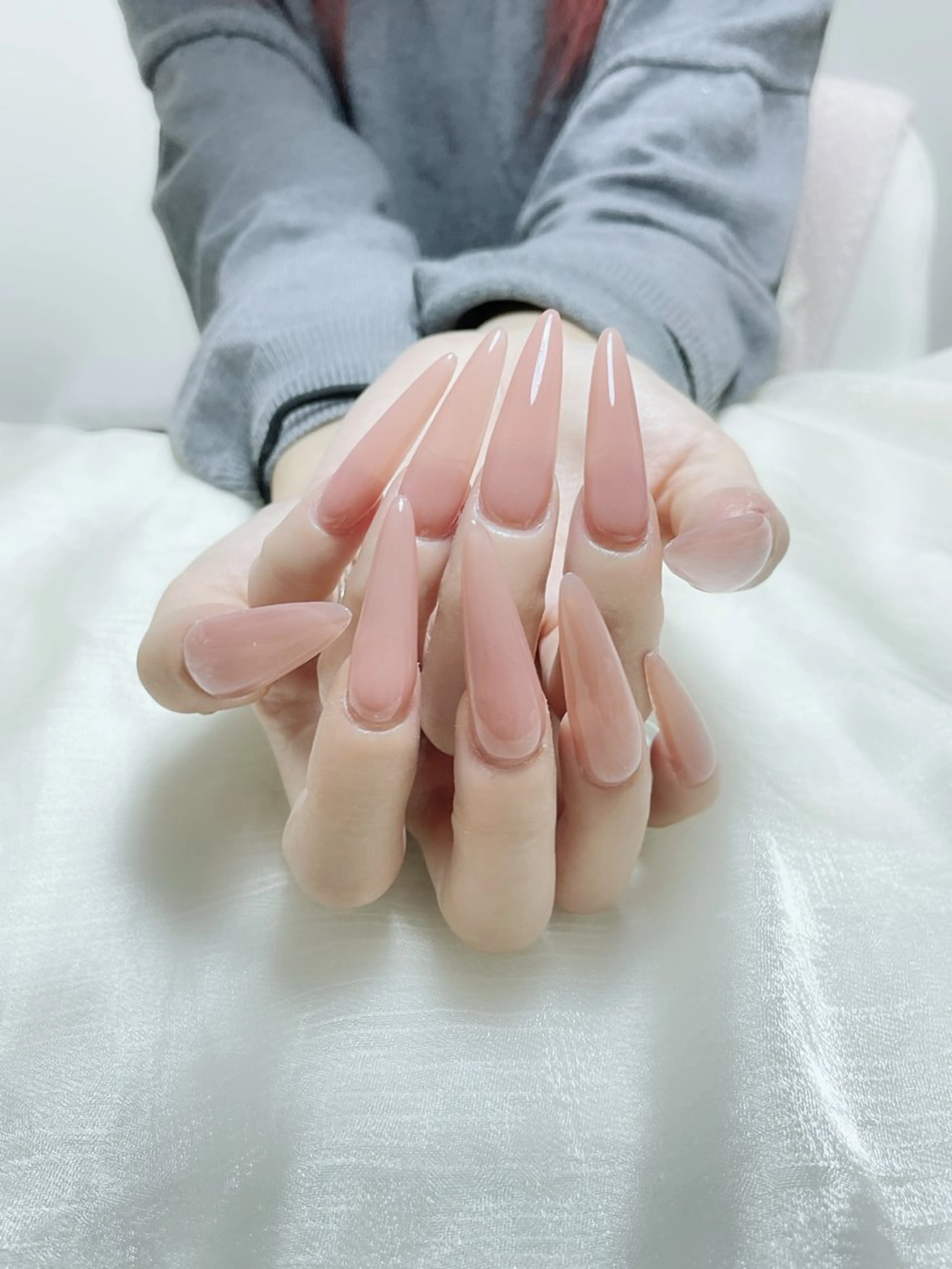 ネイル 長さ出し ロングネイル ネイルチップ Amina nail salonのネイルデザイン