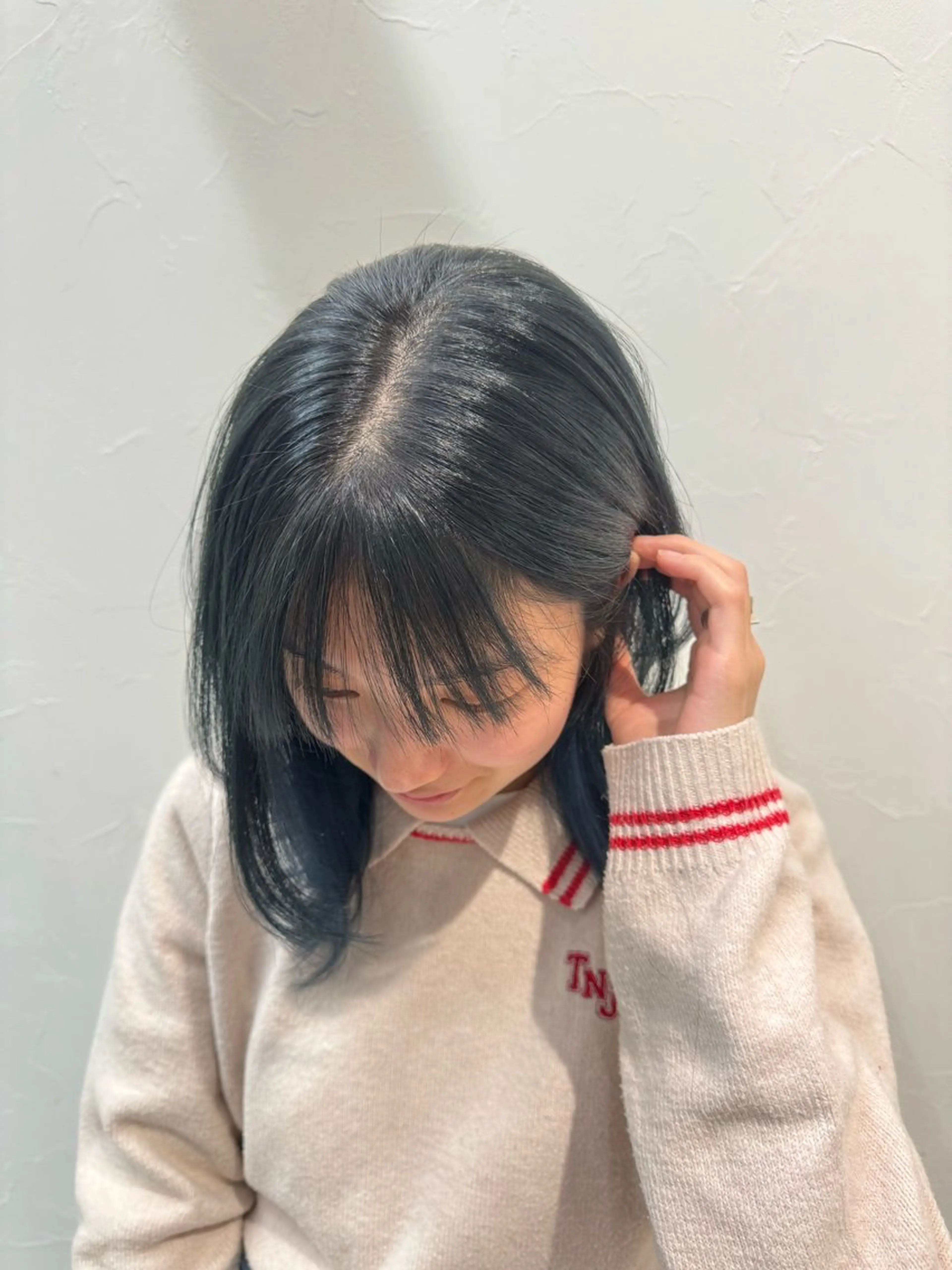 セミロング カラー ブリーチ ブルーカラー ブリーチなしカラー カット ヘアカラー 髪質改善×艶カラー Haruのヘアスタイル