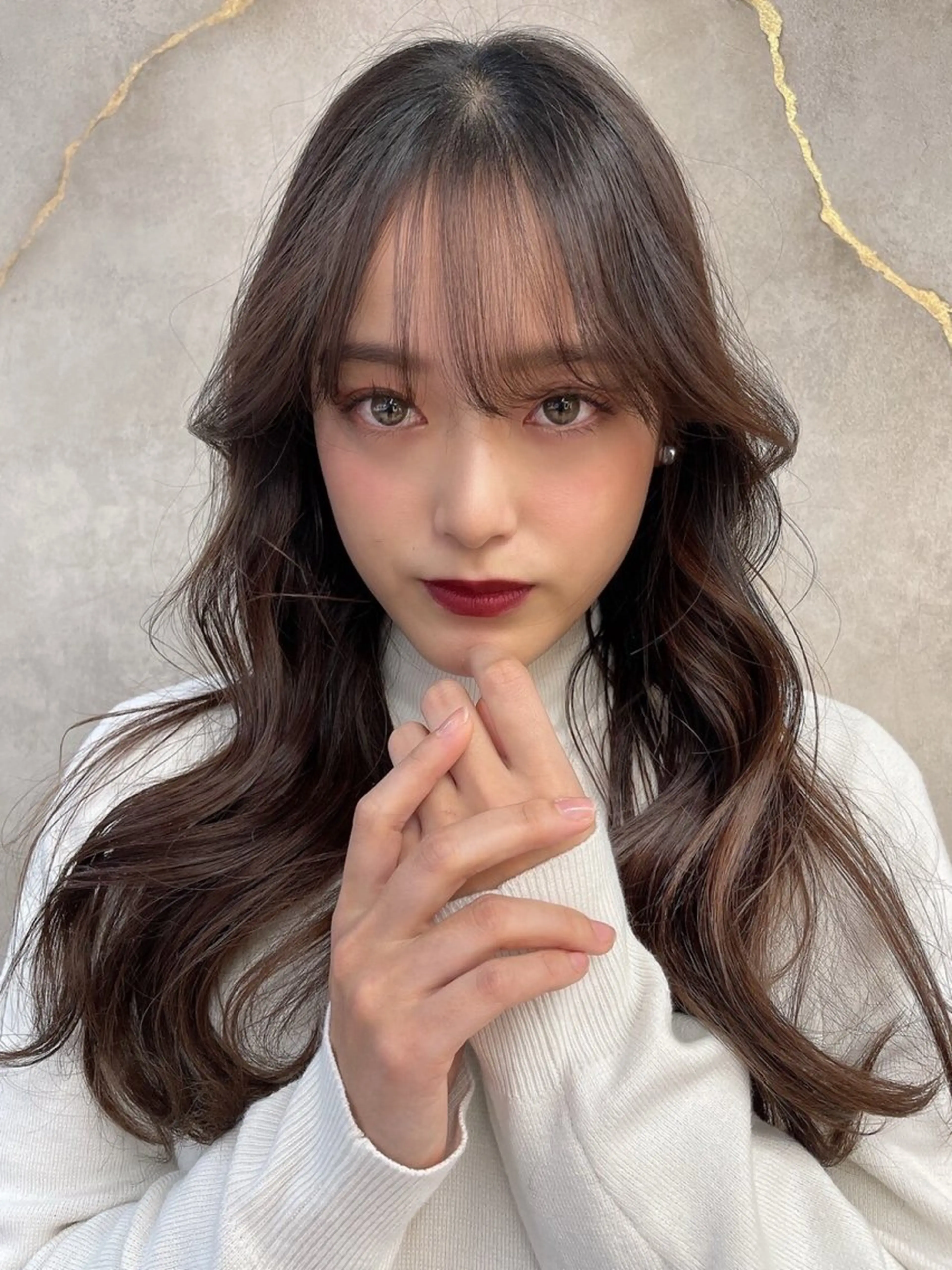 ロング 韓国風ヘア レイヤーカット カット ヘアカラー ロンドネートゥル所属・Londnaitre MAHOのヘアスタイル